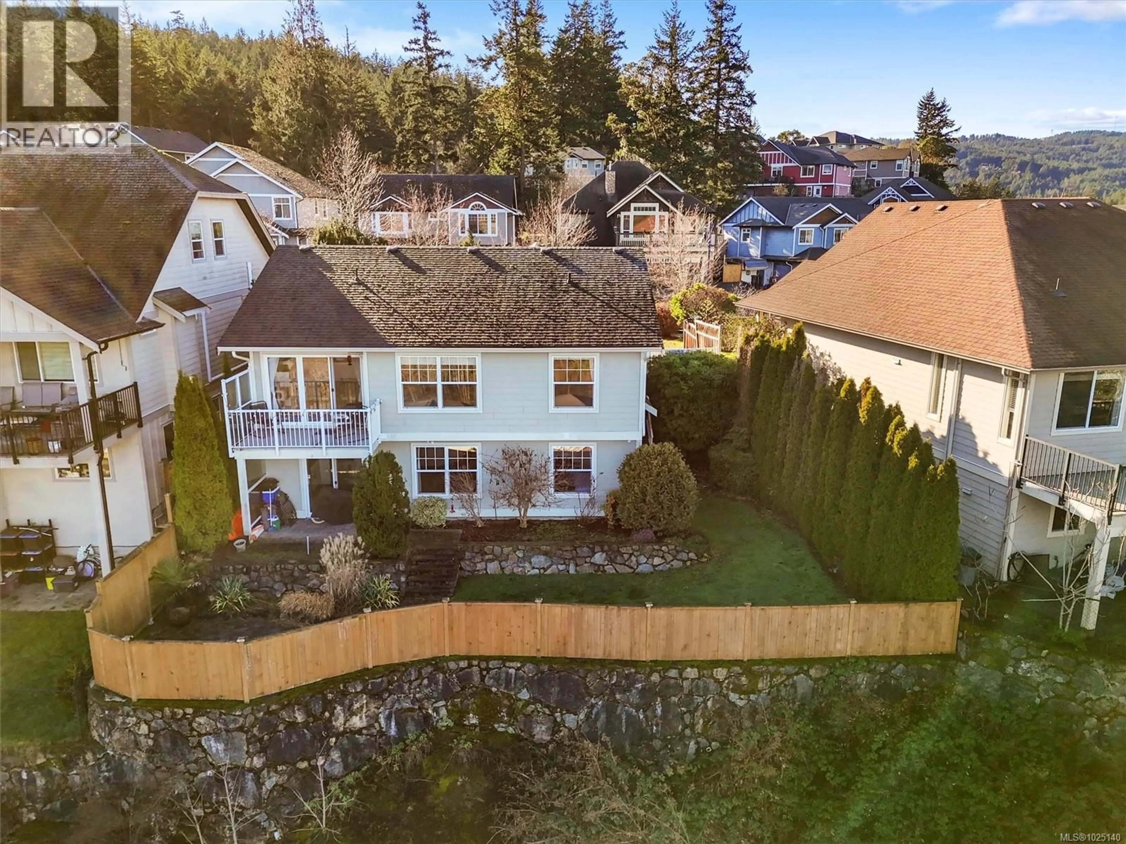 A pic from outside/outdoor area/front of a property/back of a property/a pic from drone, water/lake/river/ocean view for 3719 RIDGE POND DRIVE, Langford British Columbia V9C4M8