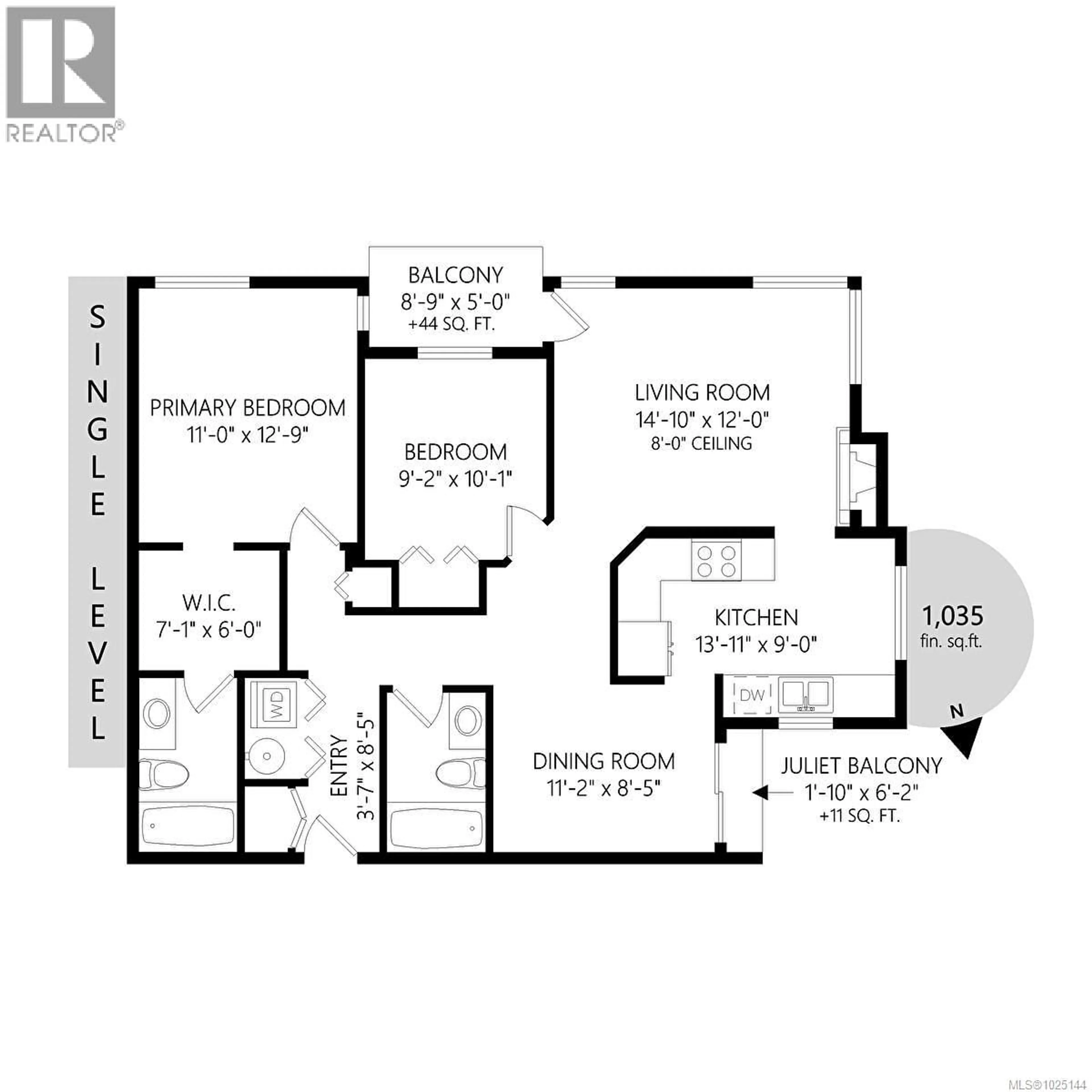 Floor plan for 201 - 3363 GLASGOW AVENUE, Saanich British Columbia V8X1M5