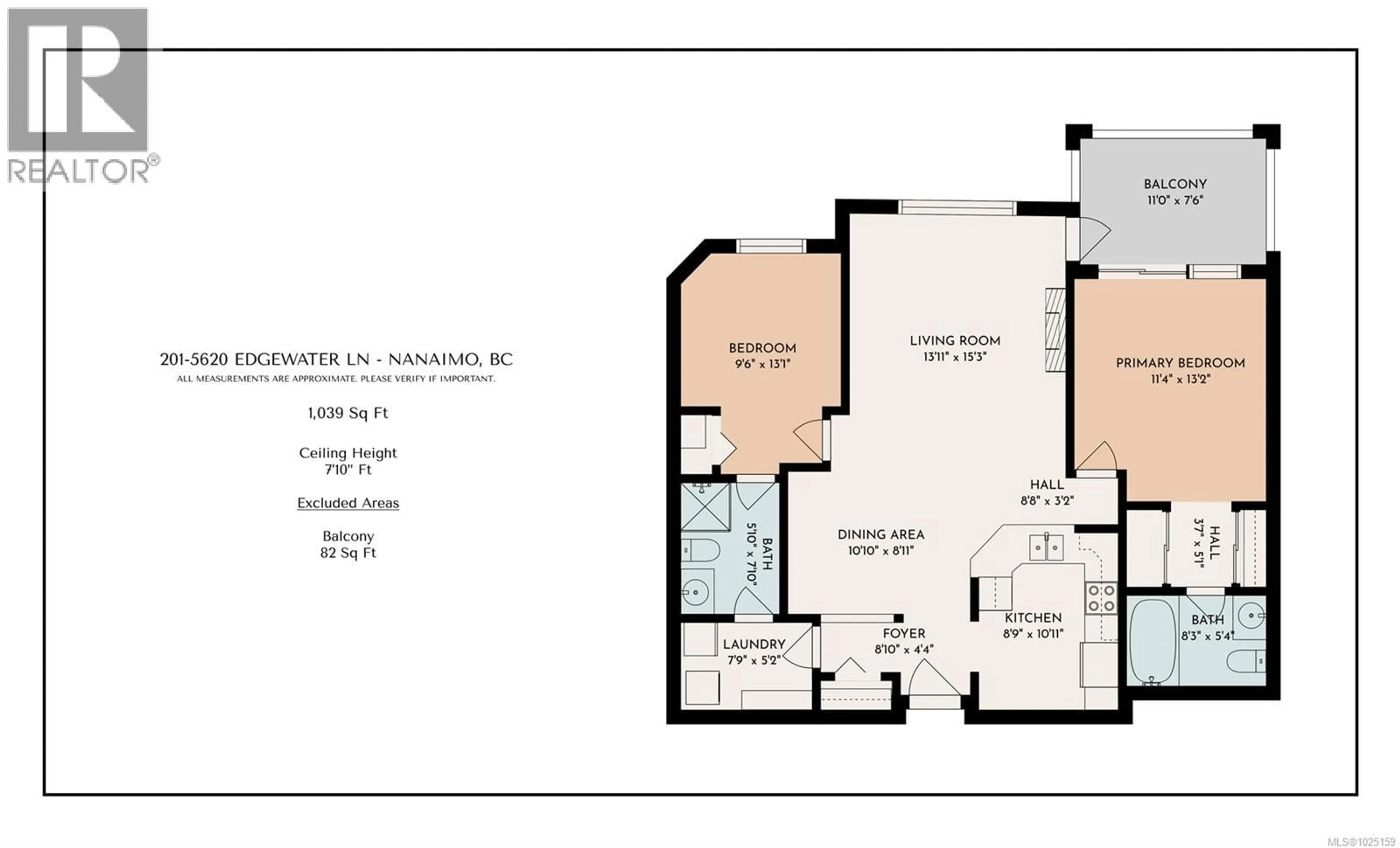 Floor plan for 201 - 5620 EDGEWATER LANE, Nanaimo British Columbia V9T6K1