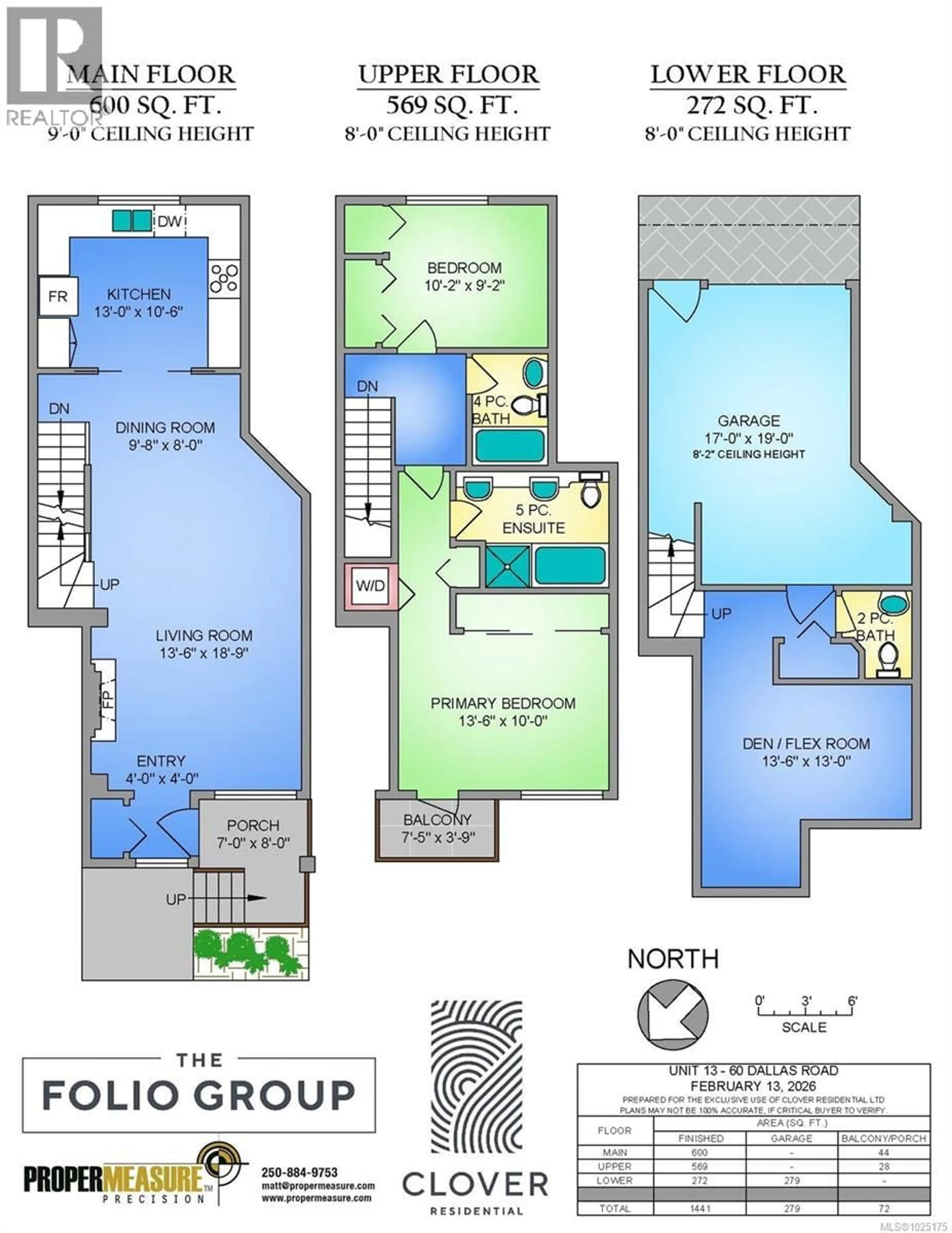 Floor plan for 13 - 60 DALLAS ROAD, Victoria British Columbia V8V1A2