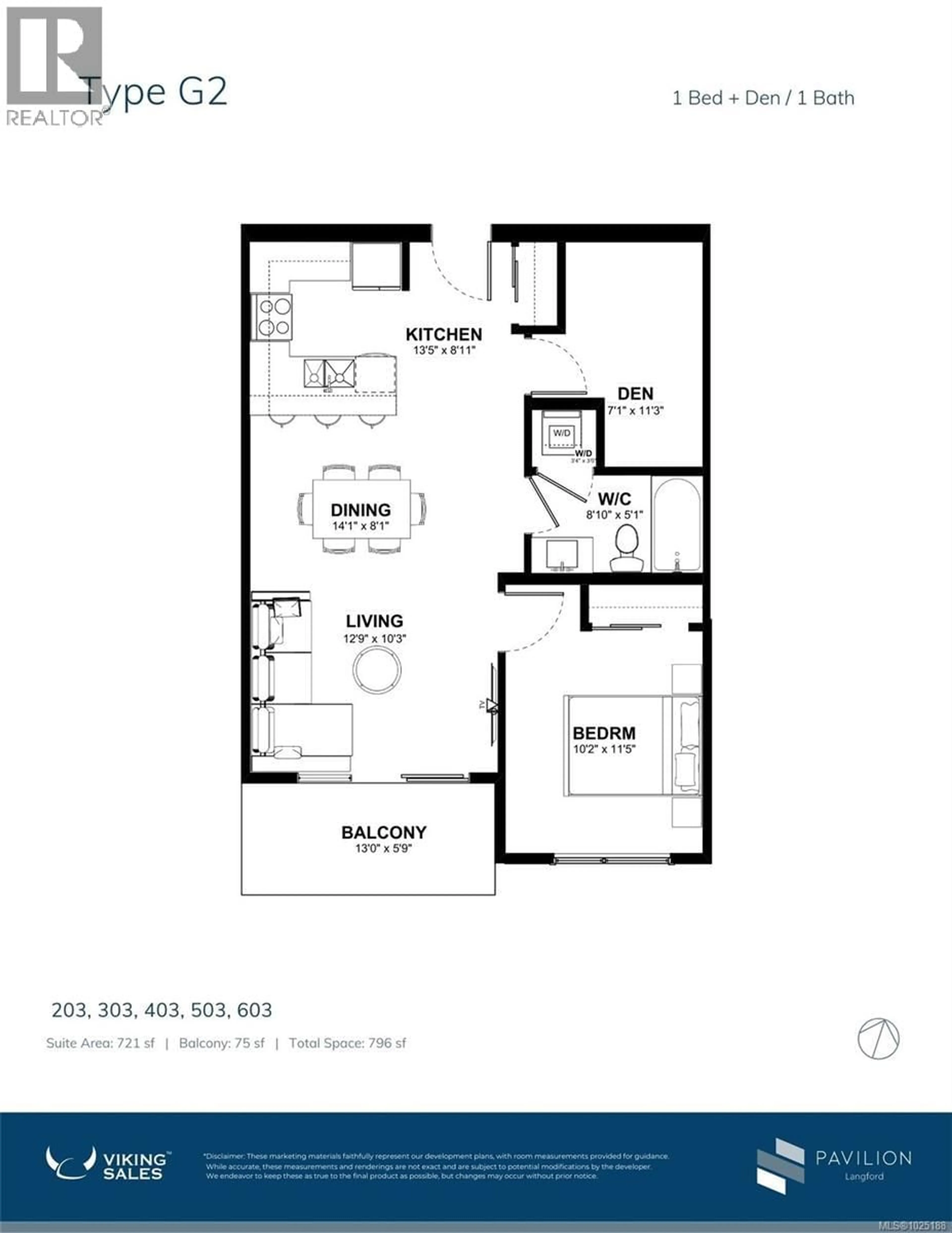 Floor plan for 203 - 777 STATION AVENUE, Langford British Columbia V9B2S1