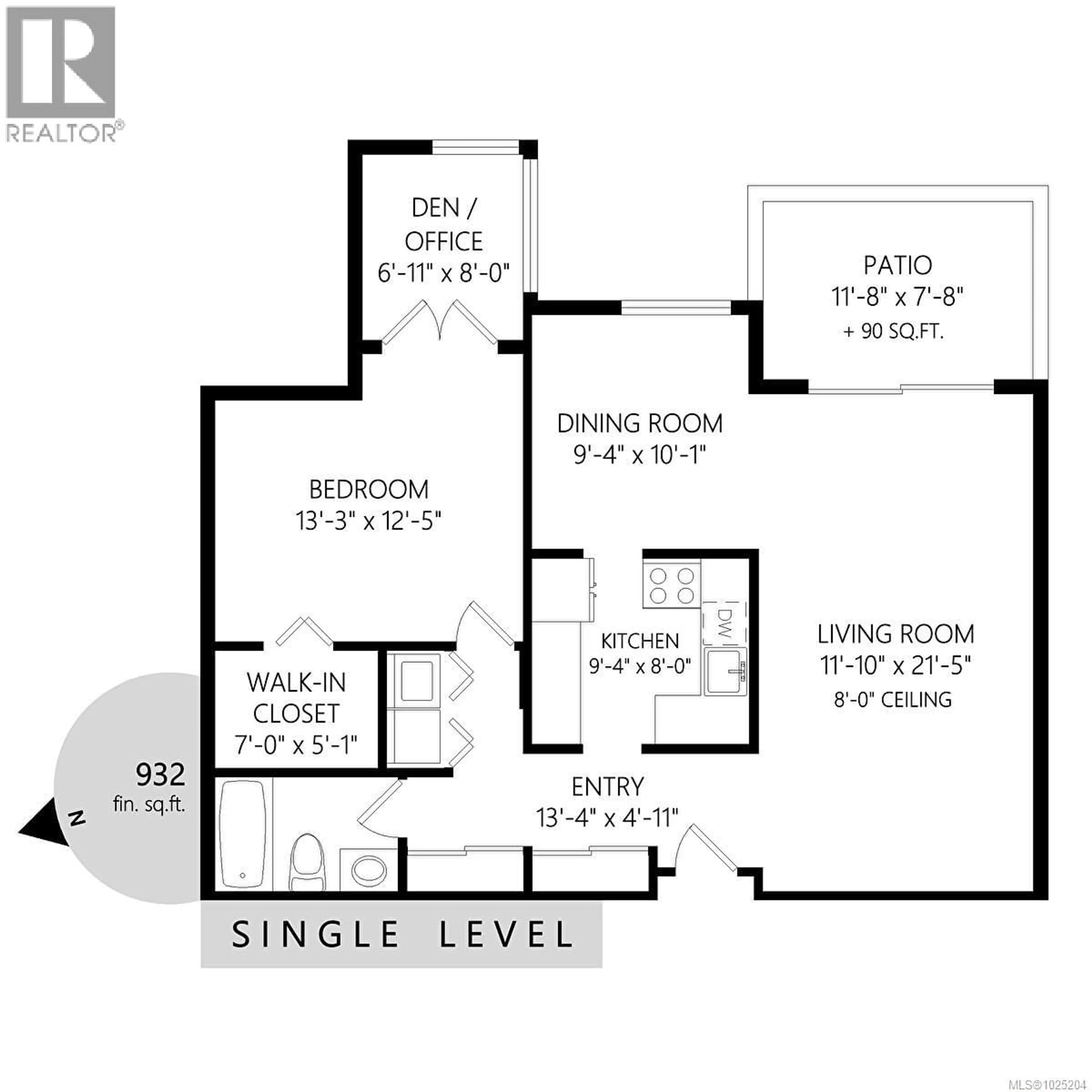 Floor plan for 101 - 853 SELKIRK AVENUE, Esquimalt British Columbia V9A2T7