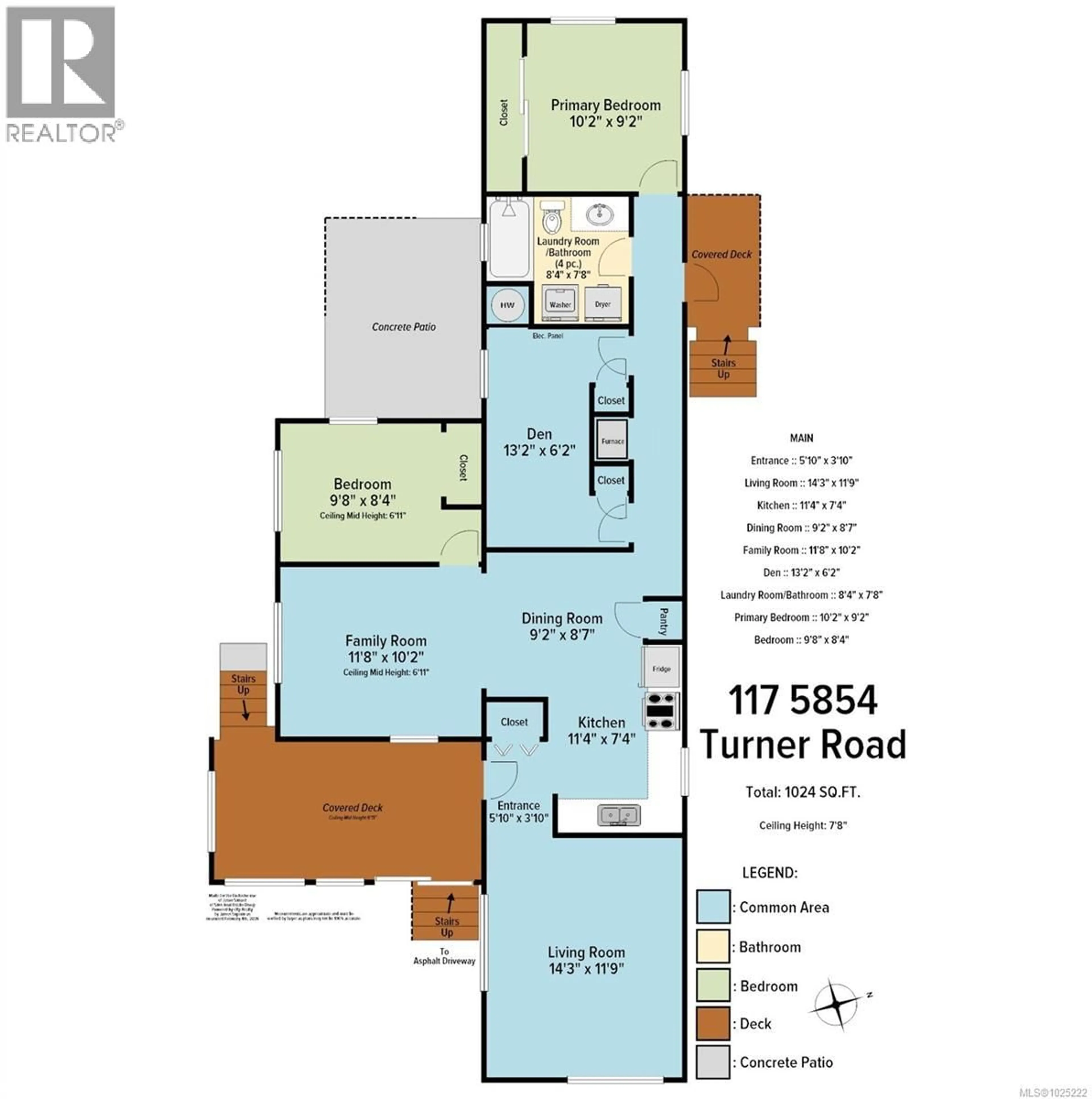 Floor plan for 117 - 5854 TURNER ROAD, Nanaimo British Columbia V9T2N6