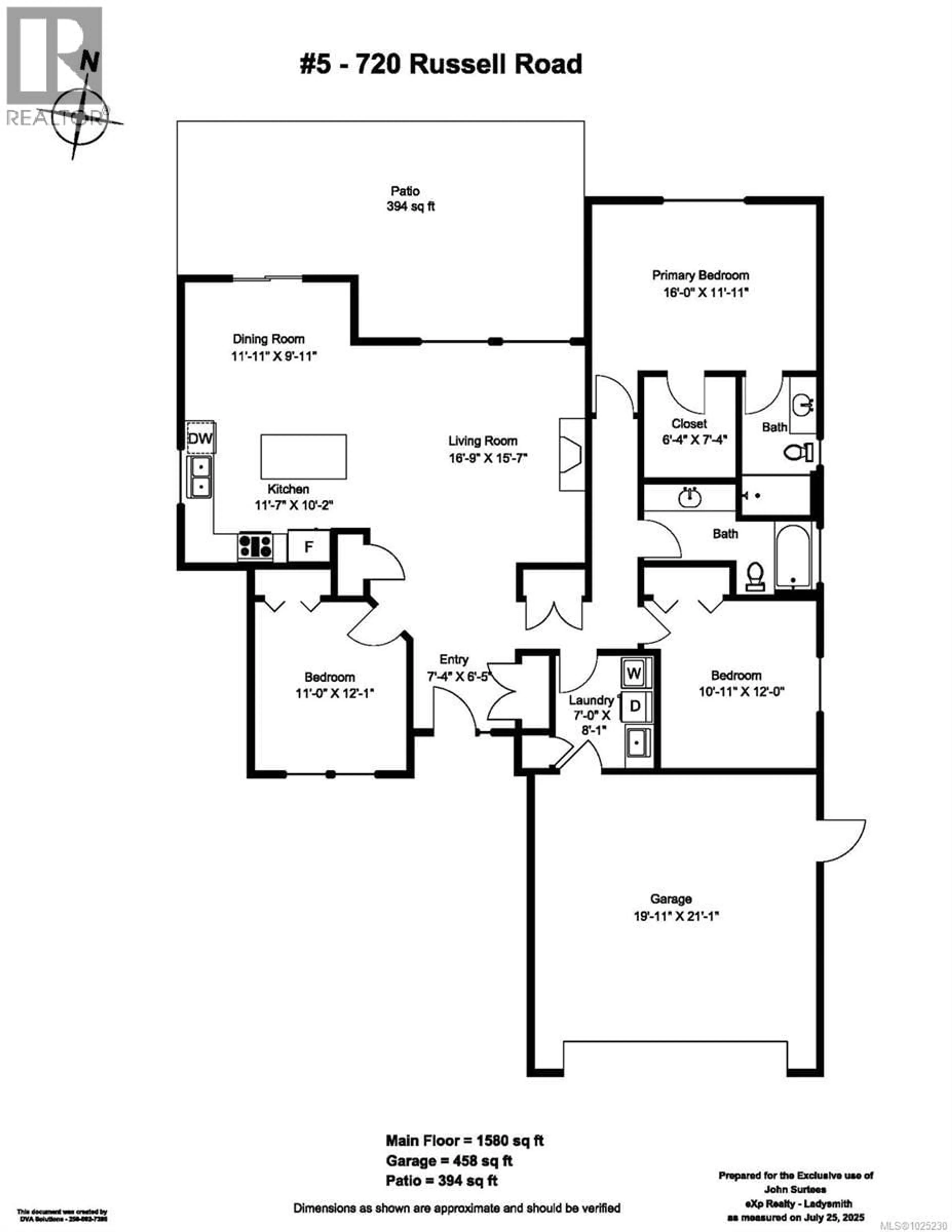 Floor plan for 5 - 720 RUSSELL ROAD, Ladysmith British Columbia V9G1W4