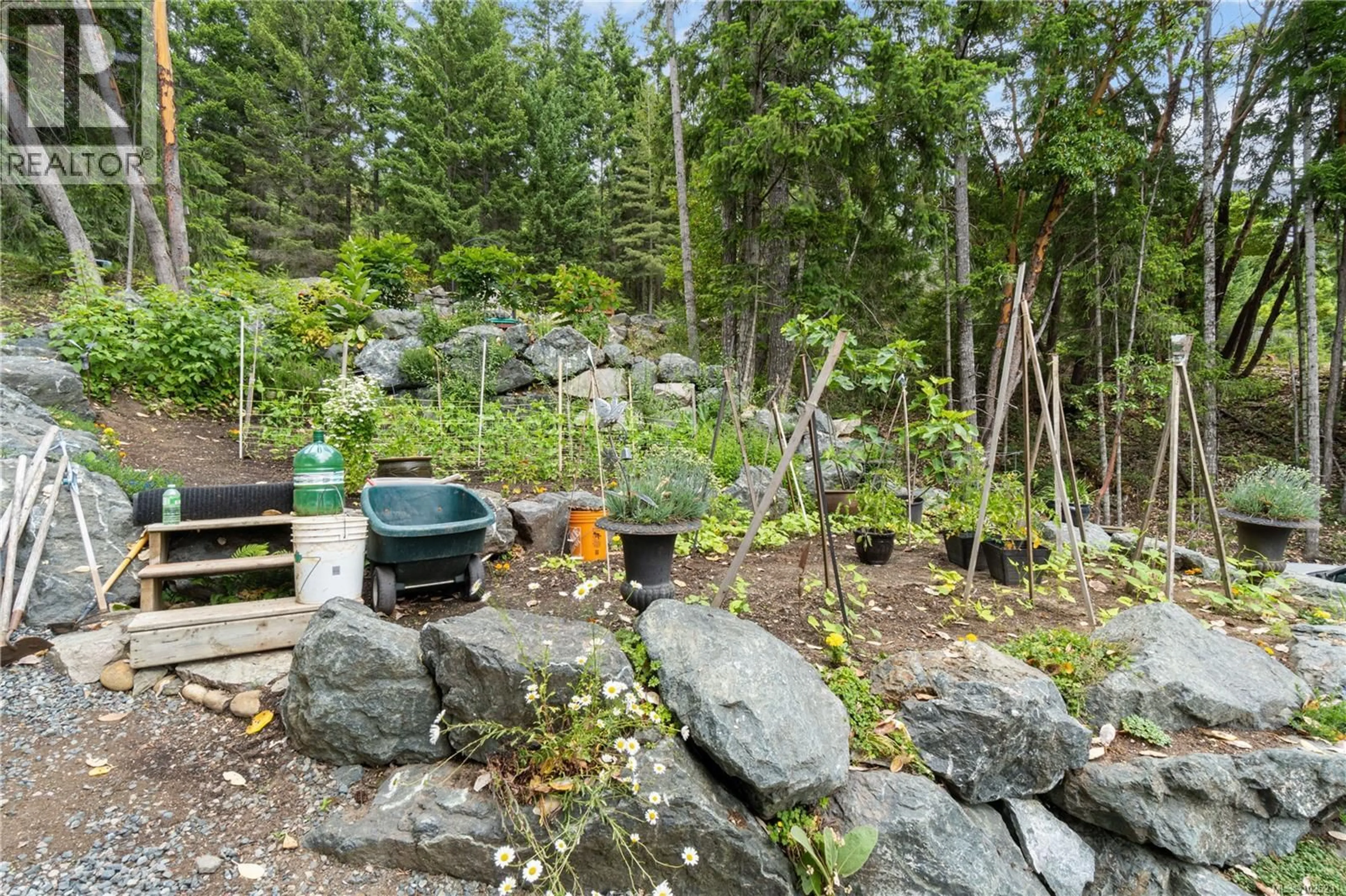 Patio, forest/trees view for Lot 409 - 3664 HORNE LAKE CAVES ROAD, Qualicum Beach British Columbia V9K2L7