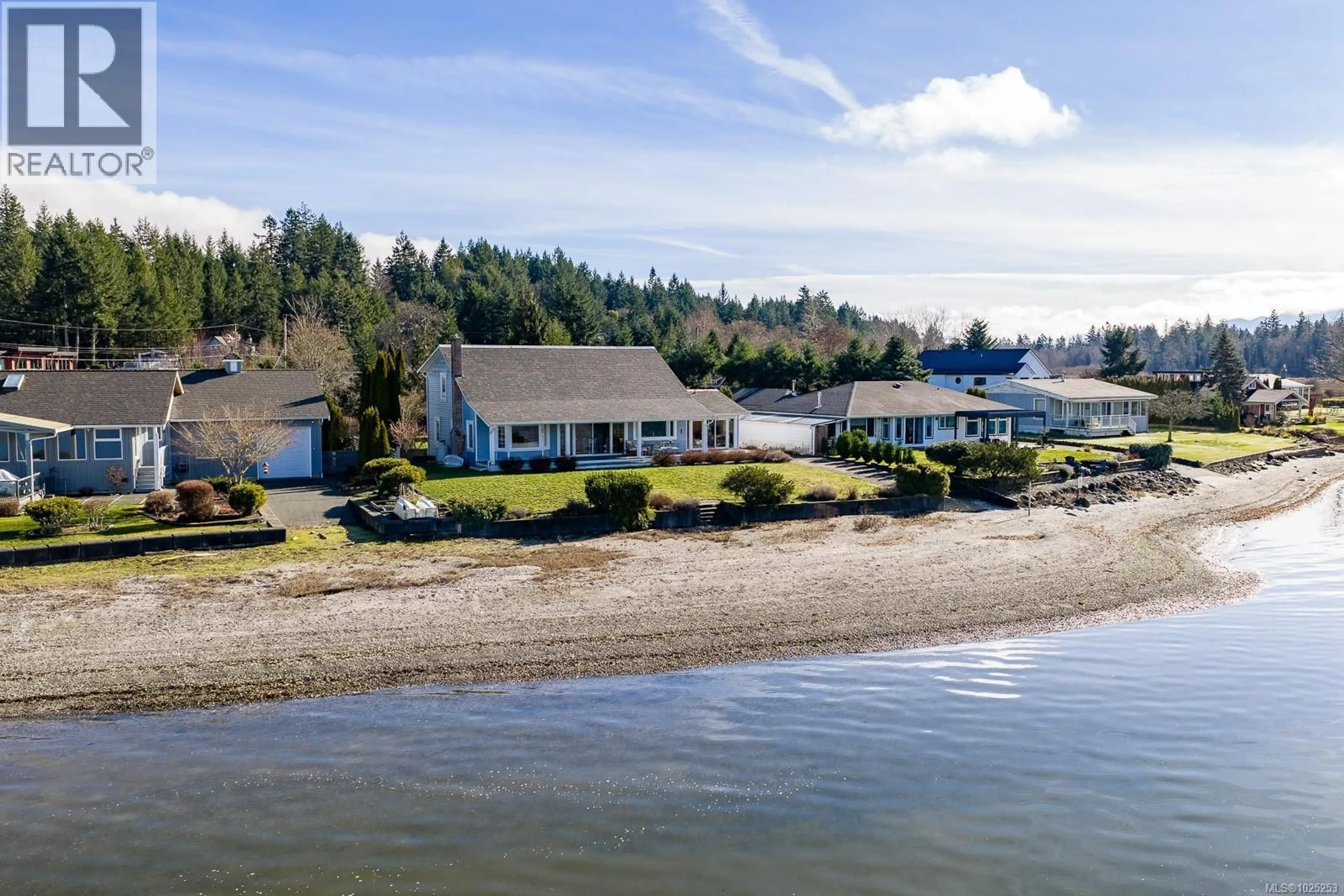 A pic from outside/outdoor area/front of a property/back of a property/a pic from drone, water/lake/river/ocean view for 7600 TOZER ROAD, Fanny Bay British Columbia V0R1W0