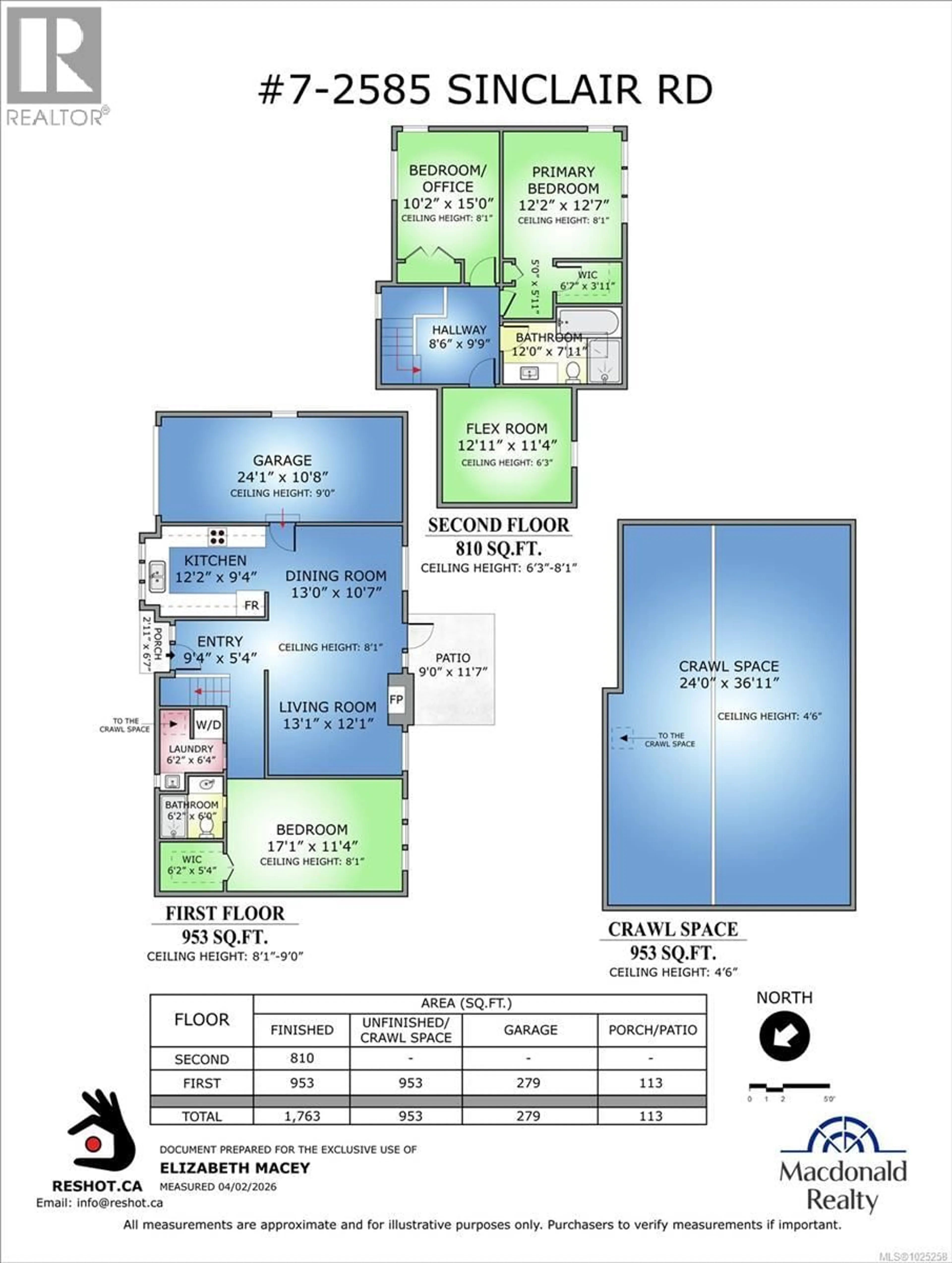 Floor plan for 7 - 2585 SINCLAIR ROAD NORTHEAST, Saanich British Columbia V8N1C1