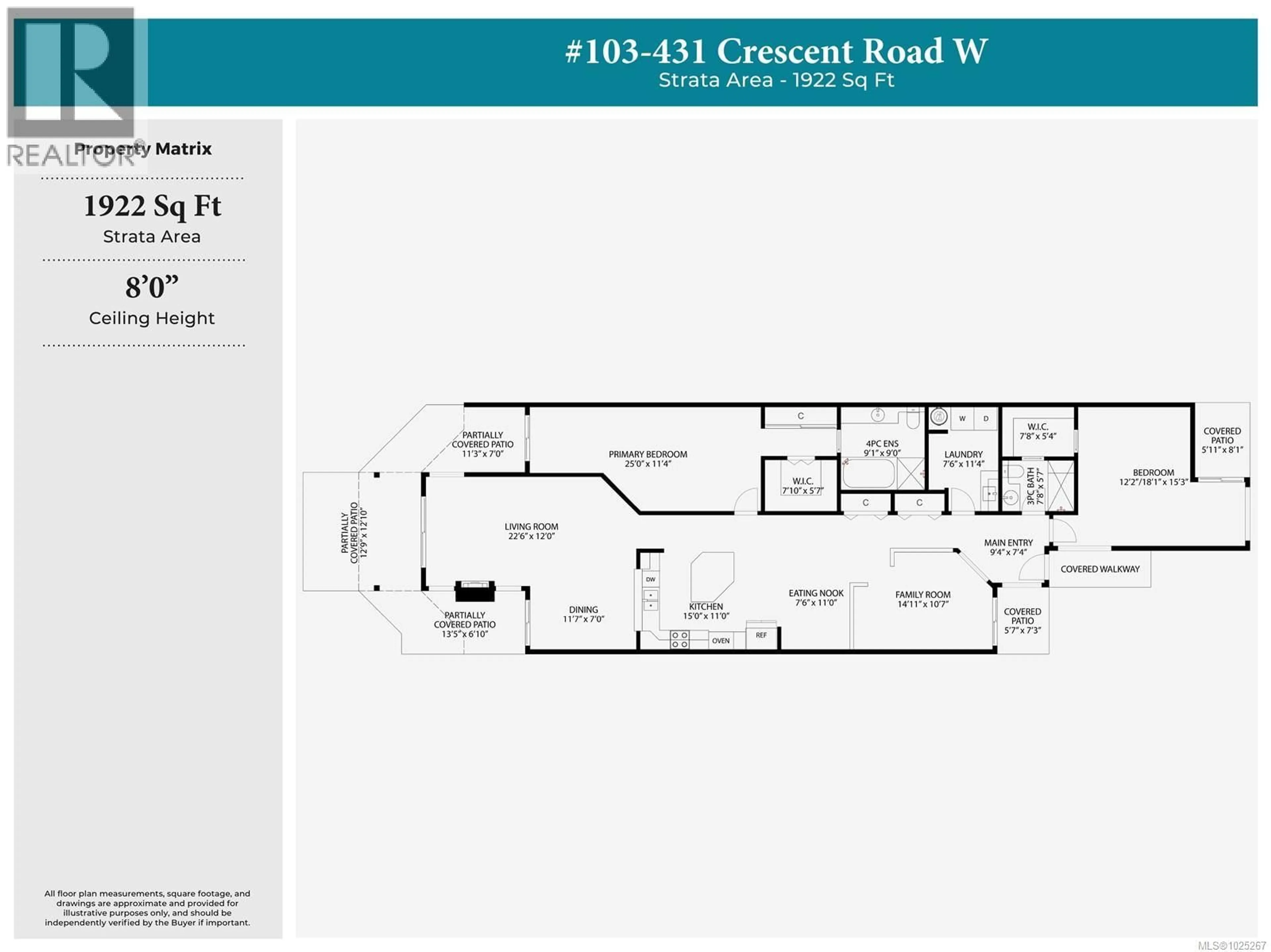 Floor plan for 103 - 431 CRESCENT ROAD WEST, Qualicum Beach British Columbia V9K2K2