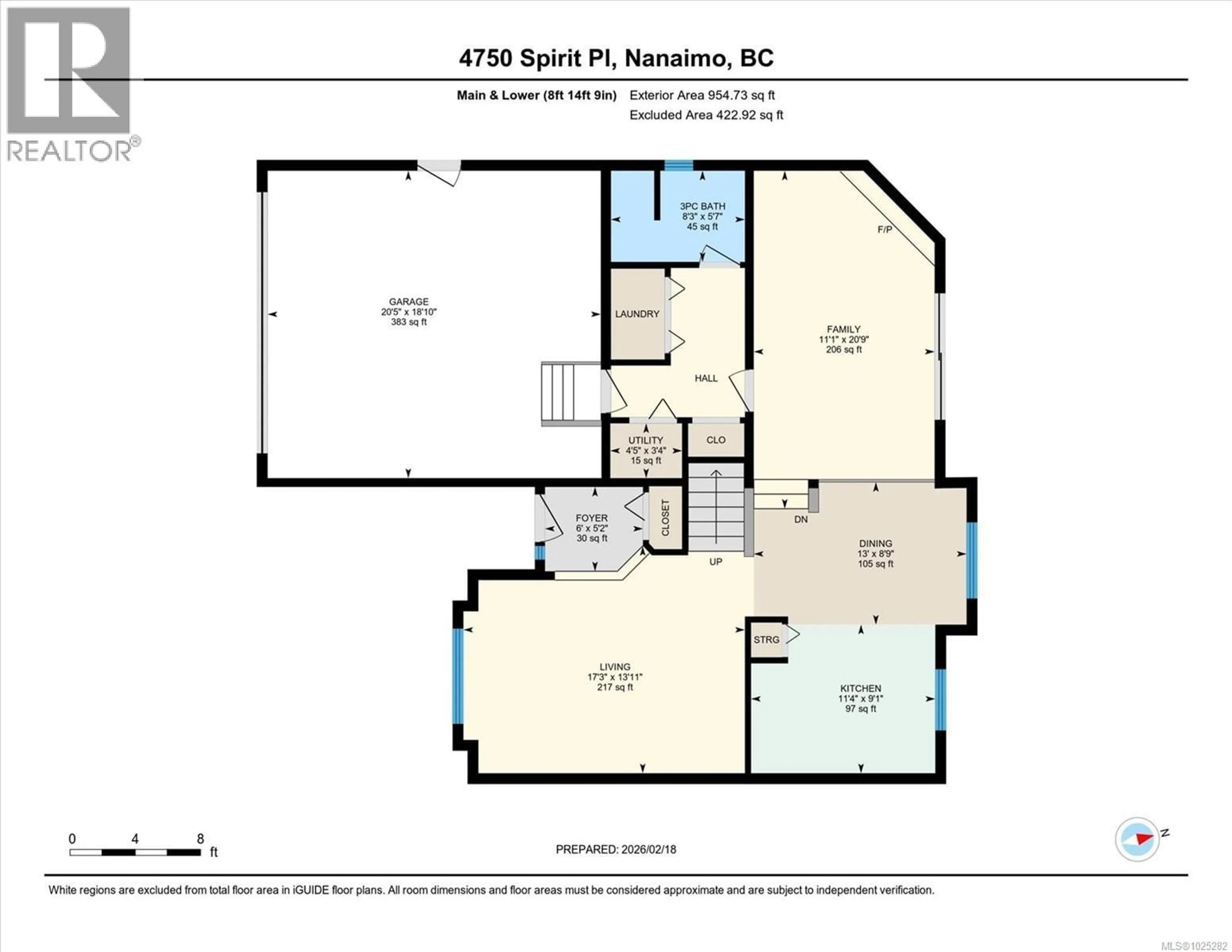 Floor plan for 4750 SPIRIT PLACE, Nanaimo British Columbia V9V1N8