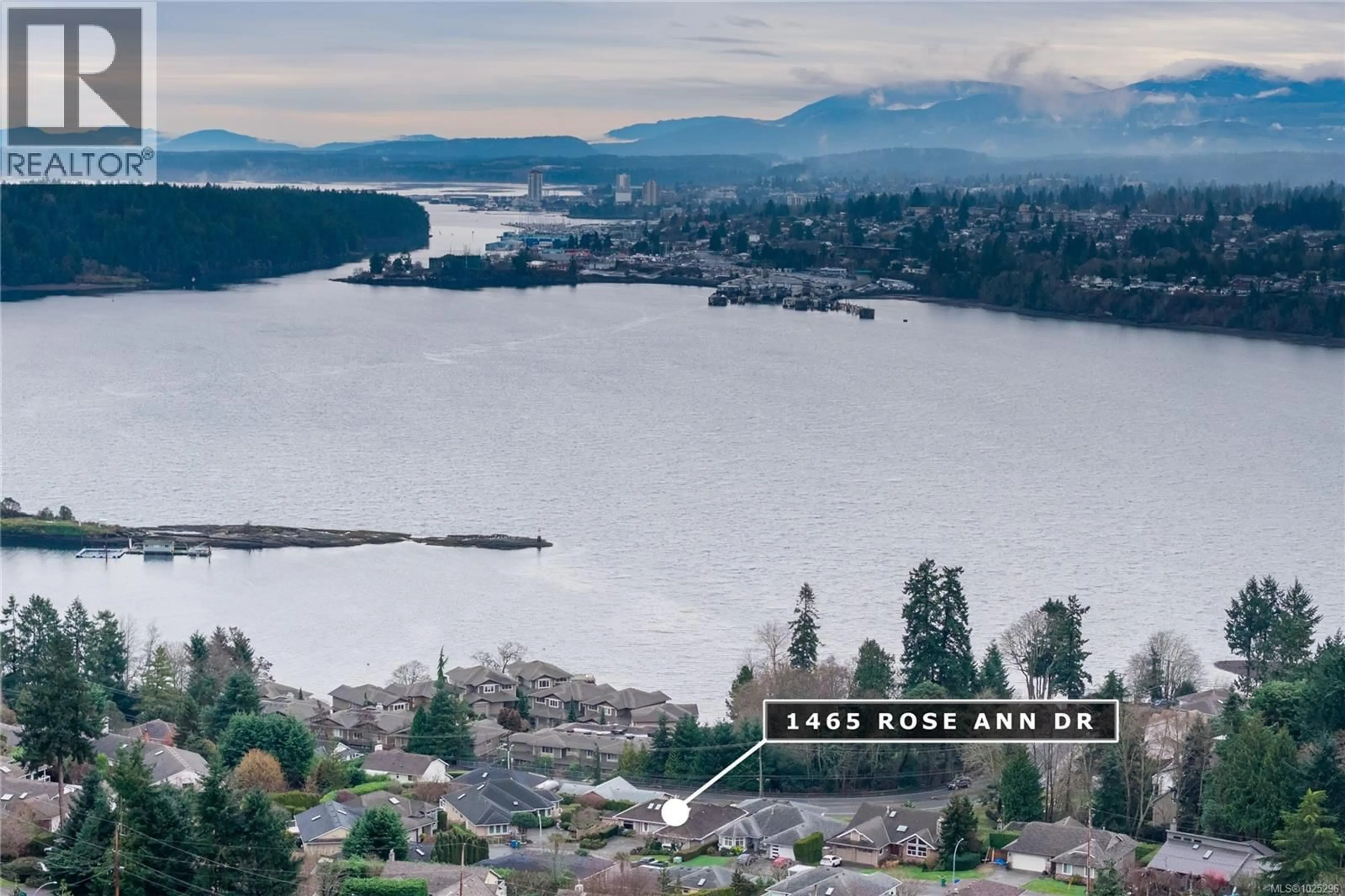 A pic from outside/outdoor area/front of a property/back of a property/a pic from drone, water/lake/river/ocean view for 1465 ROSE ANN DRIVE, Nanaimo British Columbia V9T4L3