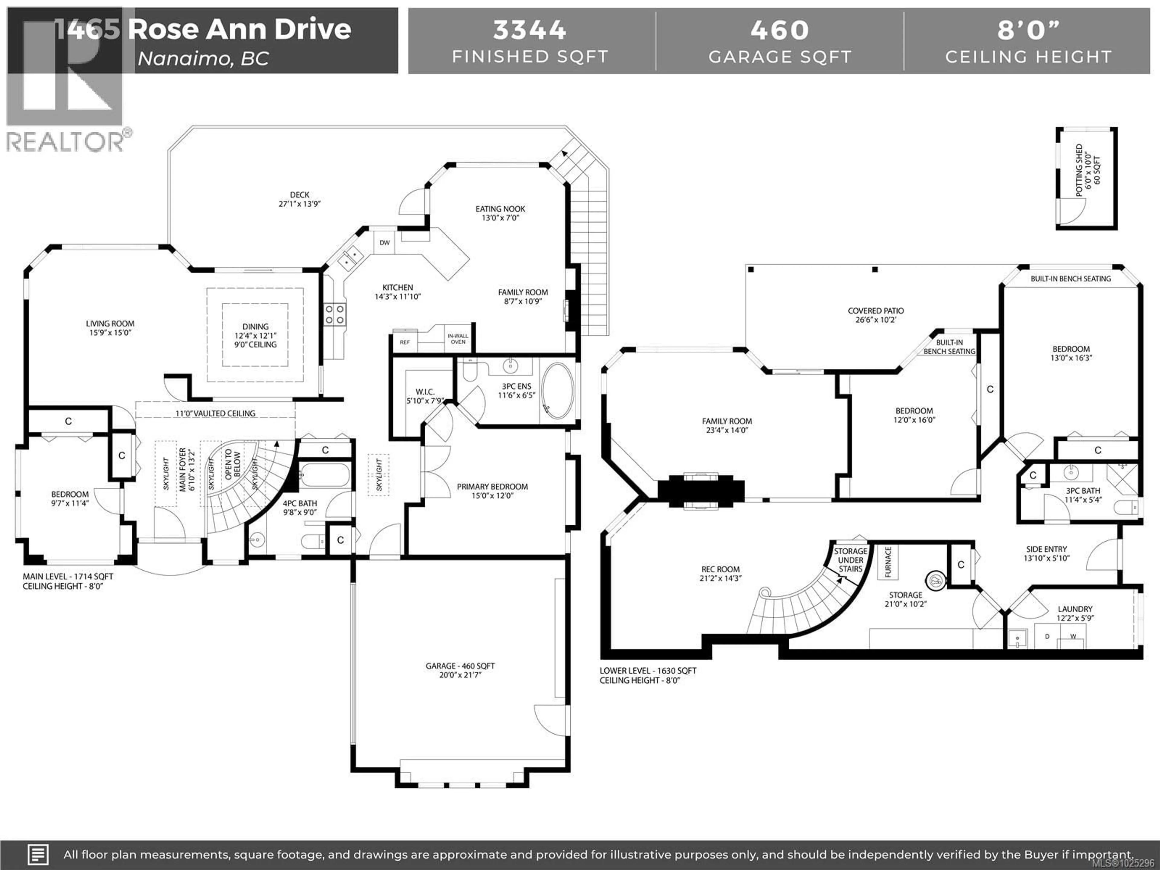 Floor plan for 1465 ROSE ANN DRIVE, Nanaimo British Columbia V9T4L3