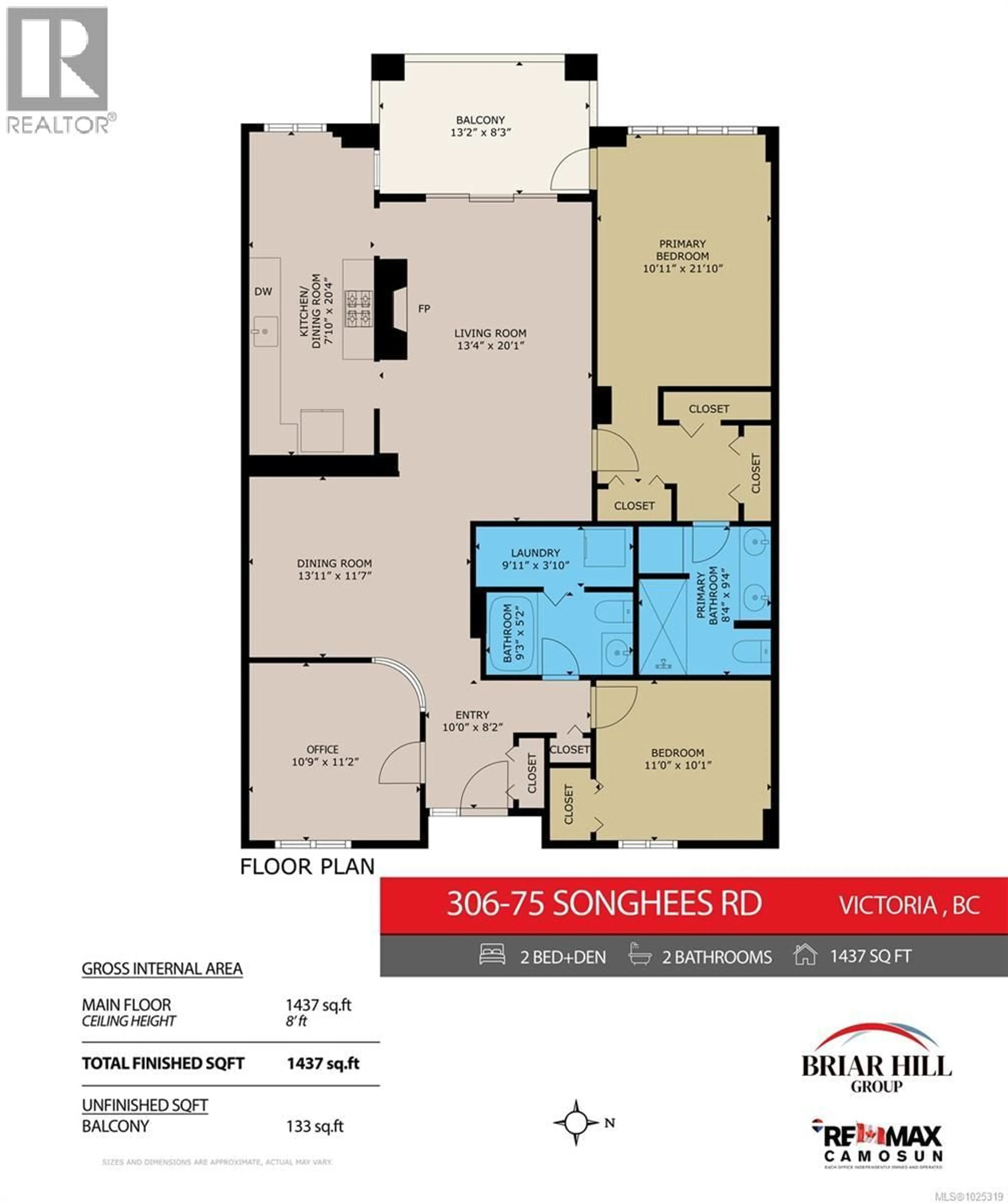 Floor plan for 306 - 75 SONGHEES ROAD, Victoria British Columbia V9A7M5