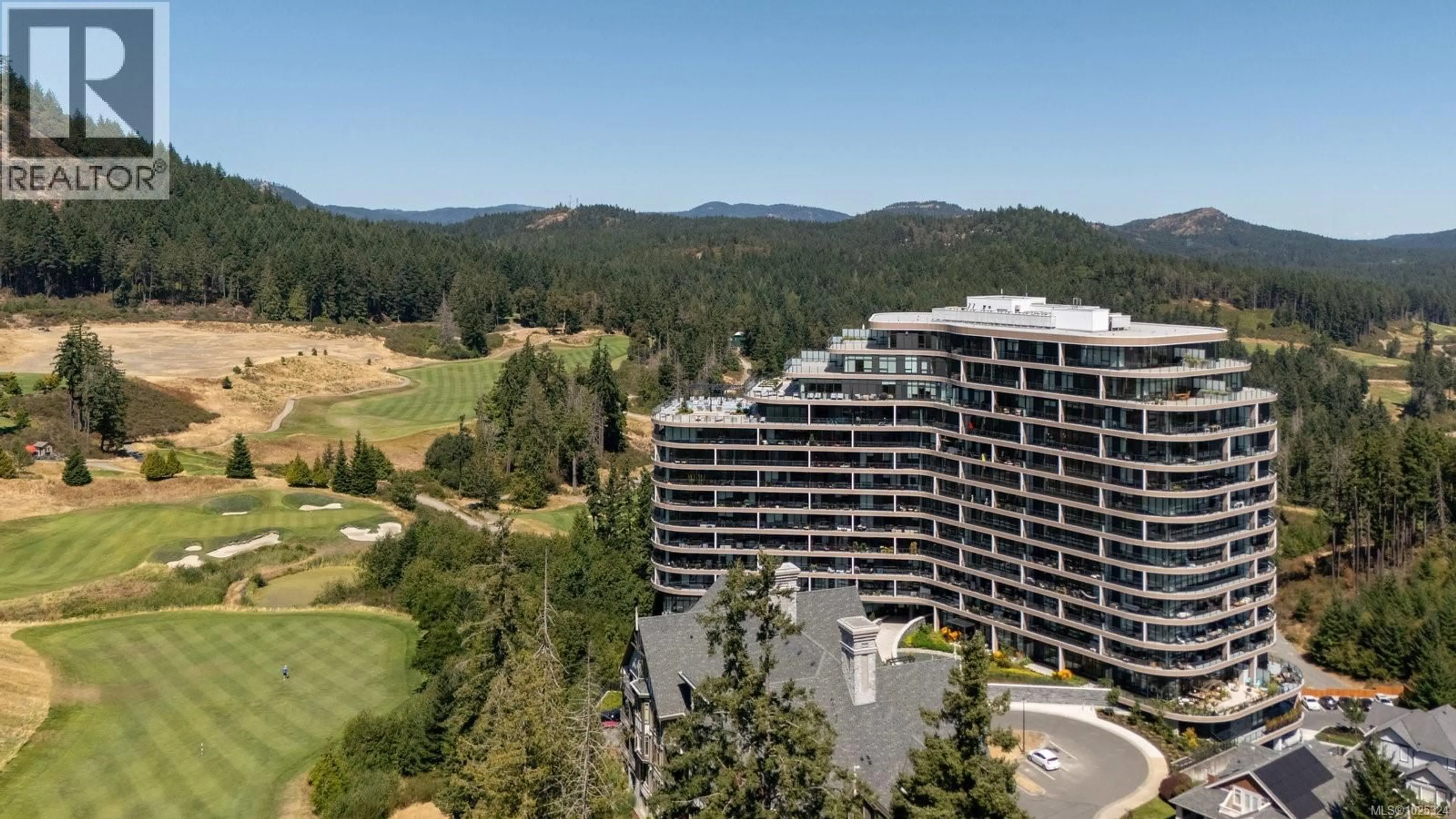 A pic from outside/outdoor area/front of a property/back of a property/a pic from drone, mountain view for 1413 - 2000 HANNINGTON ROAD, Langford British Columbia V9B6R6