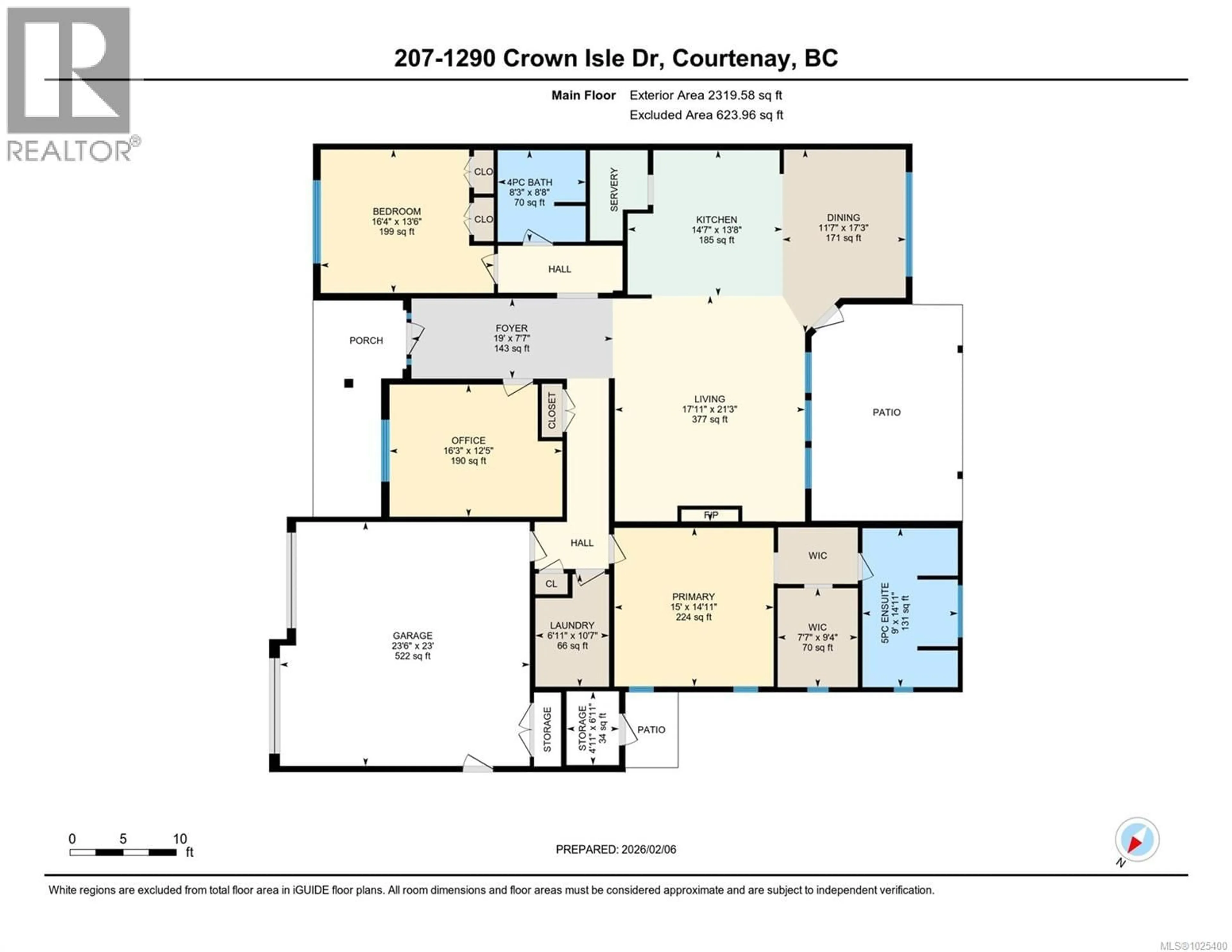 Floor plan for 207 - 1290 CROWN ISLE DRIVE, Courtenay British Columbia V9N0B8