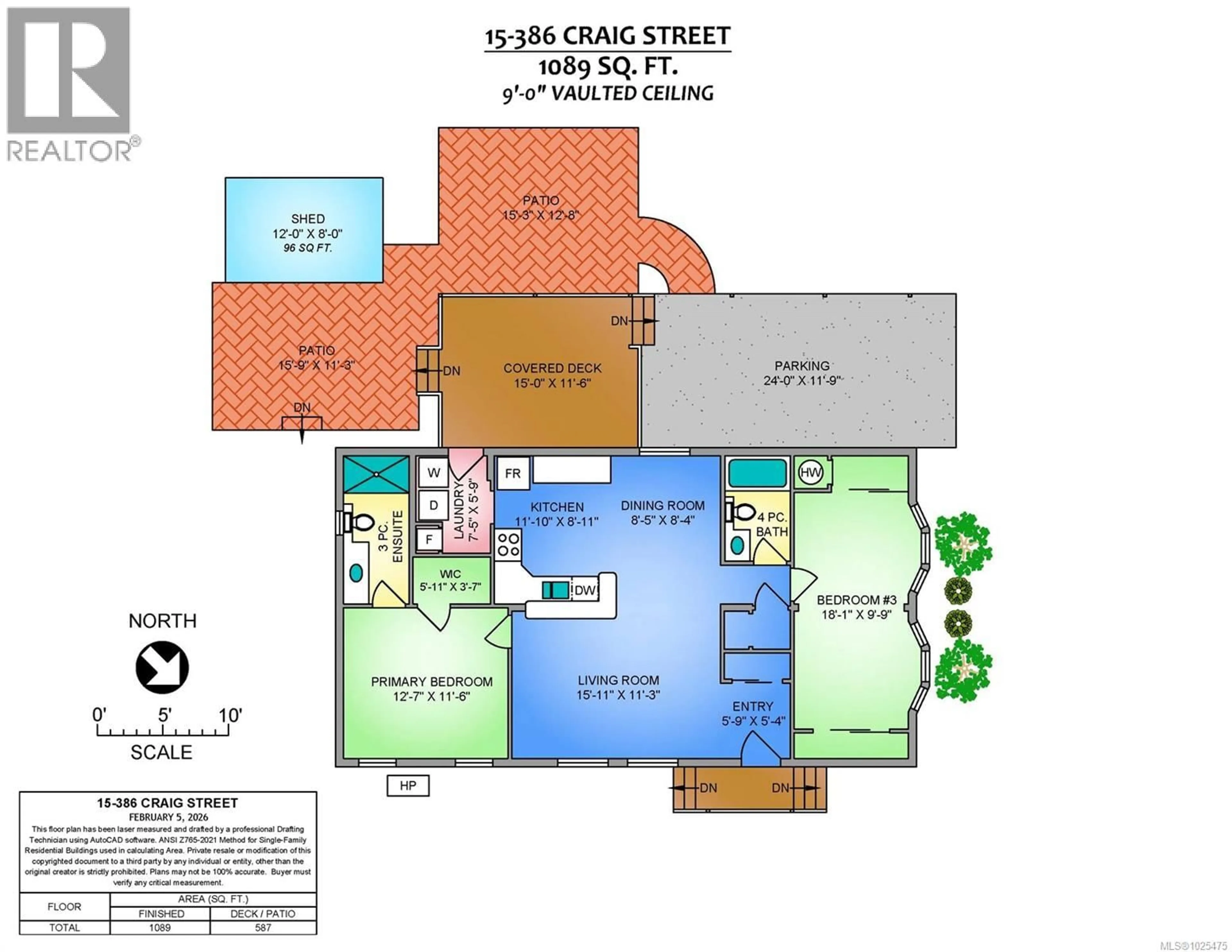 Floor plan for 15 - 386 CRAIG STREET, Parksville British Columbia V9P2Z8