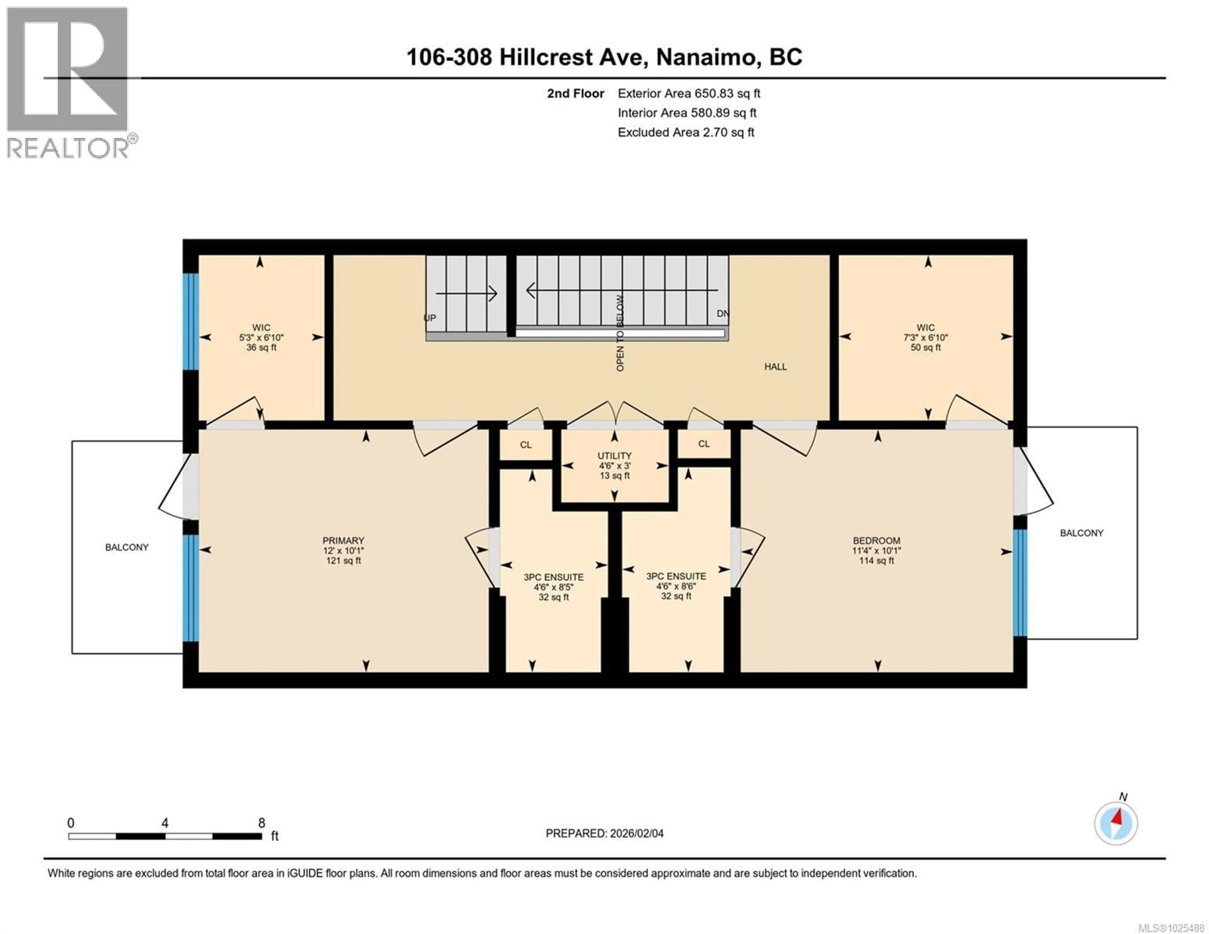 Floor plan for 106 - 308 HILLCREST AVENUE, Nanaimo British Columbia V9R6G6