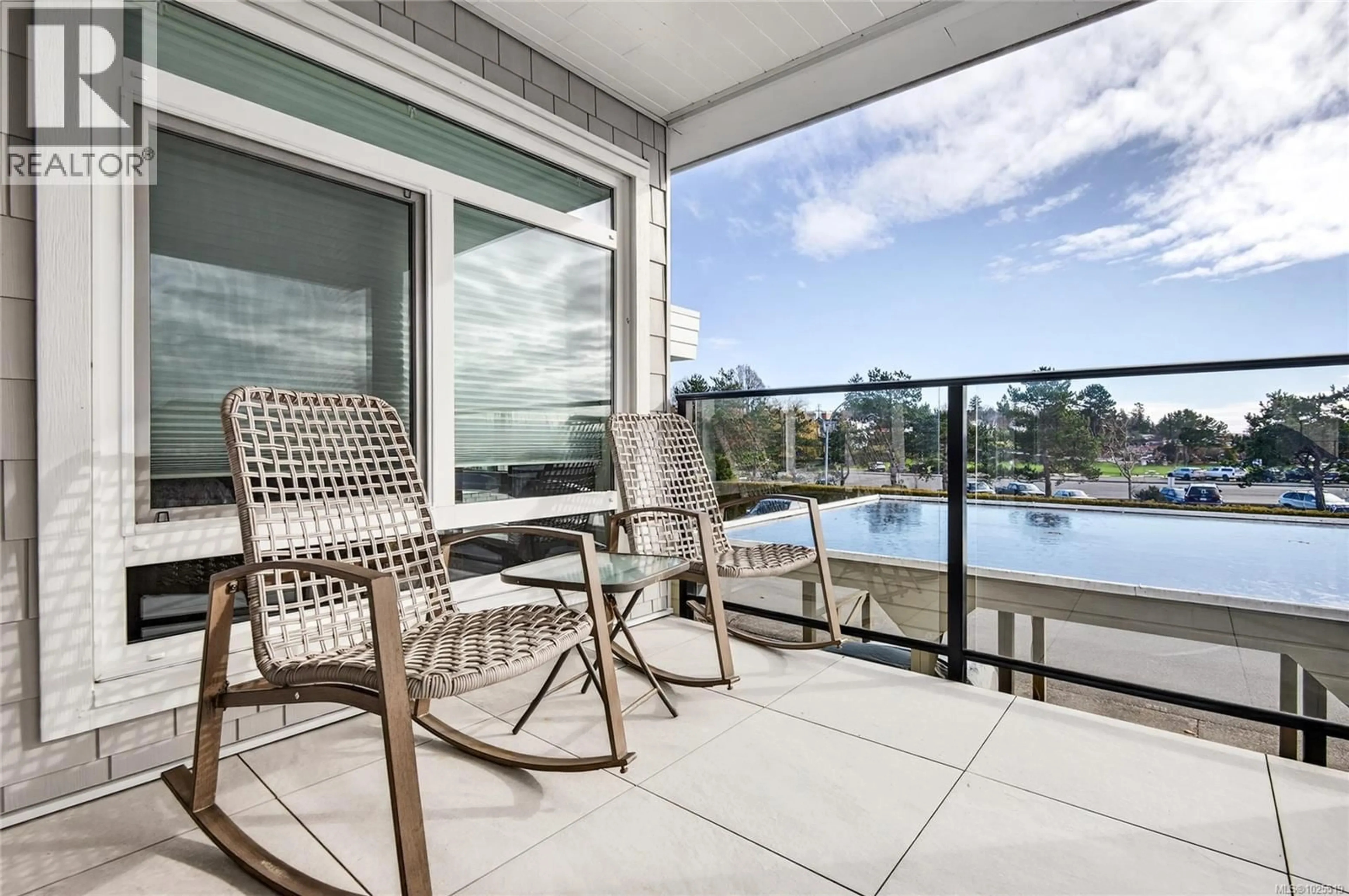 Balcony in the apartment, water/lake/river/ocean view for 118 - 1807 BEAUFORT AVENUE, Comox British Columbia V9M1R9