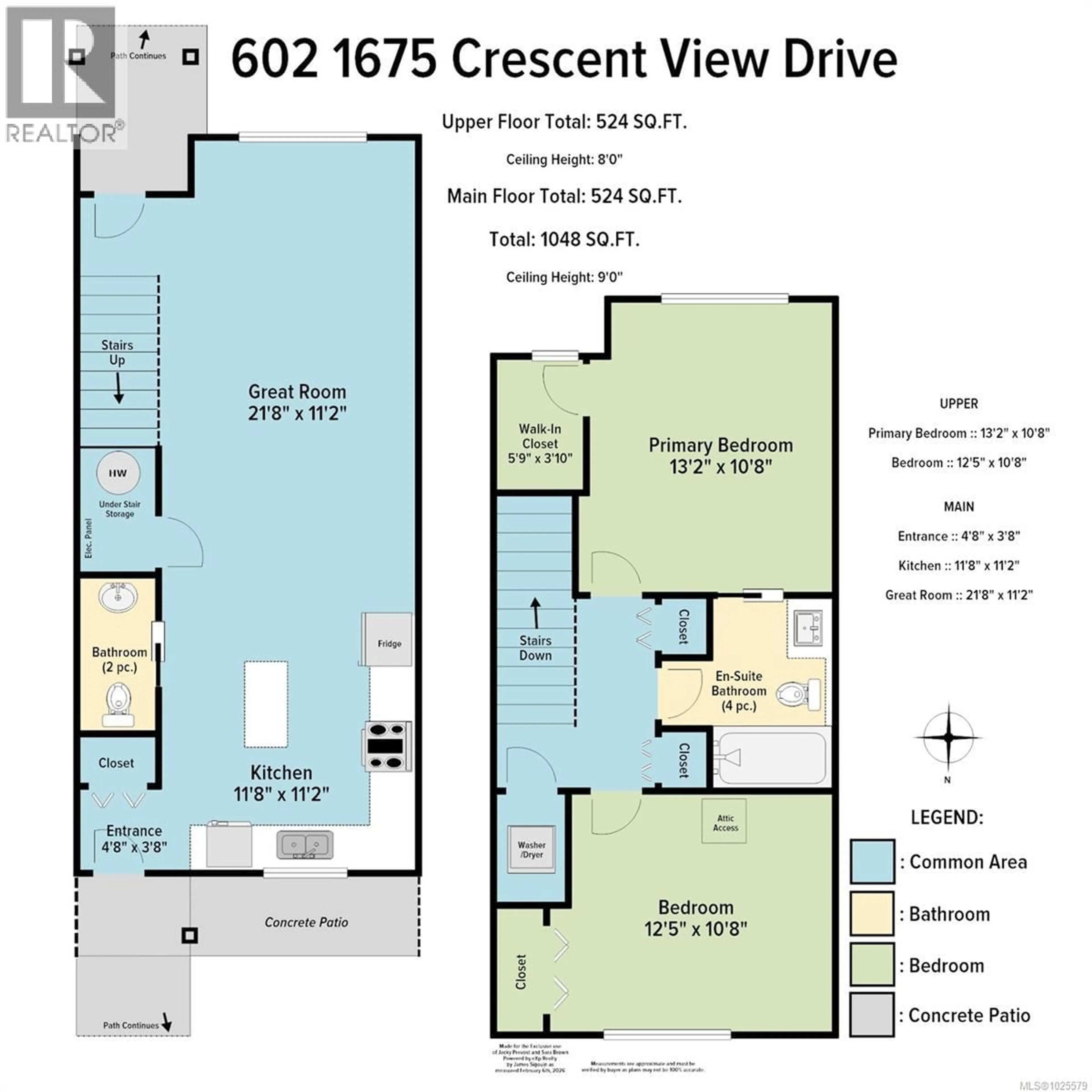 Floor plan for 602 - 1675 CRESCENT VIEW DRIVE, Nanaimo British Columbia V9S0A8