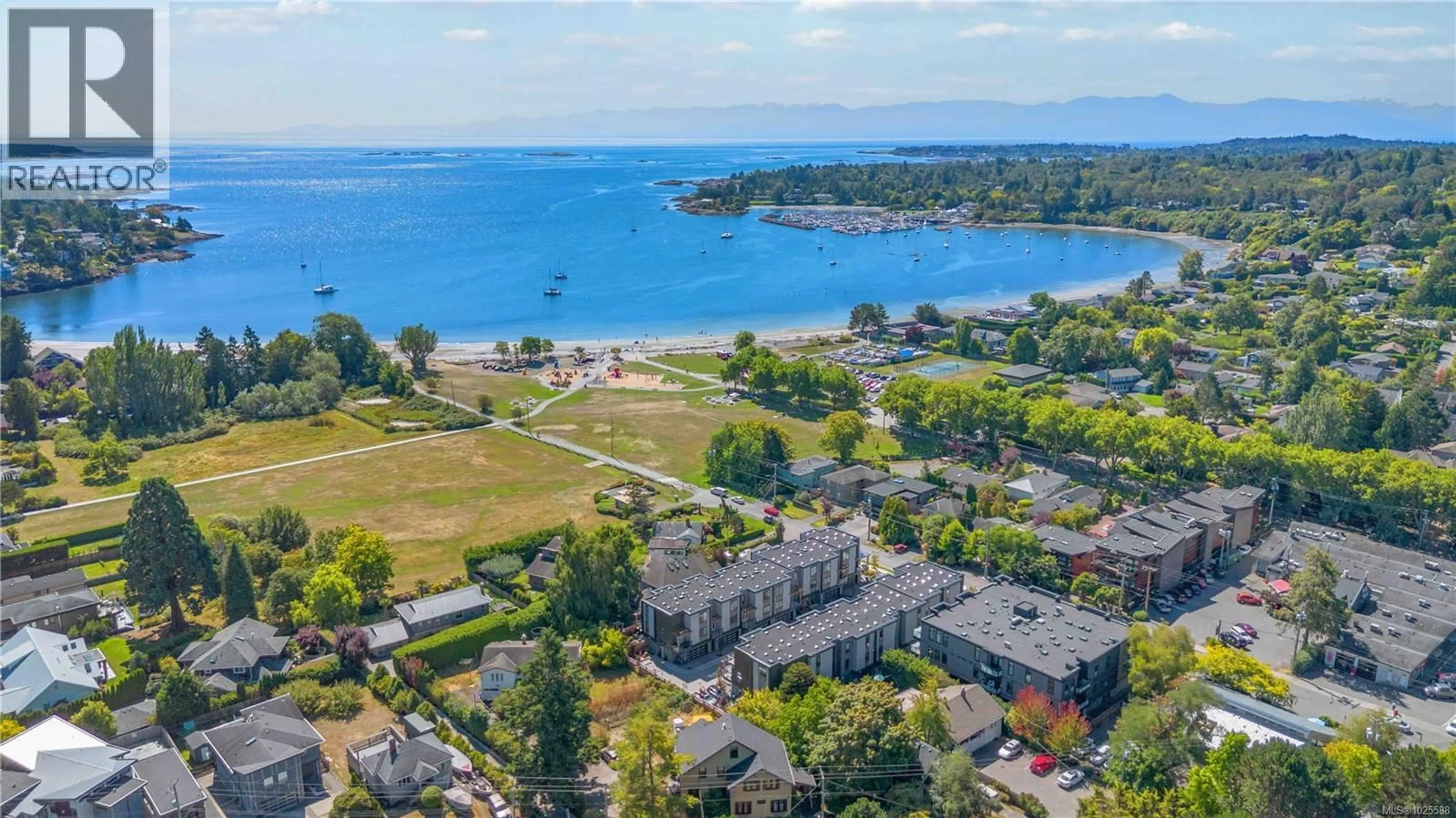 A pic from outside/outdoor area/front of a property/back of a property/a pic from drone, water/lake/river/ocean view for 2 - 2590 PENRHYN STREET, Saanich British Columbia V8N1G3