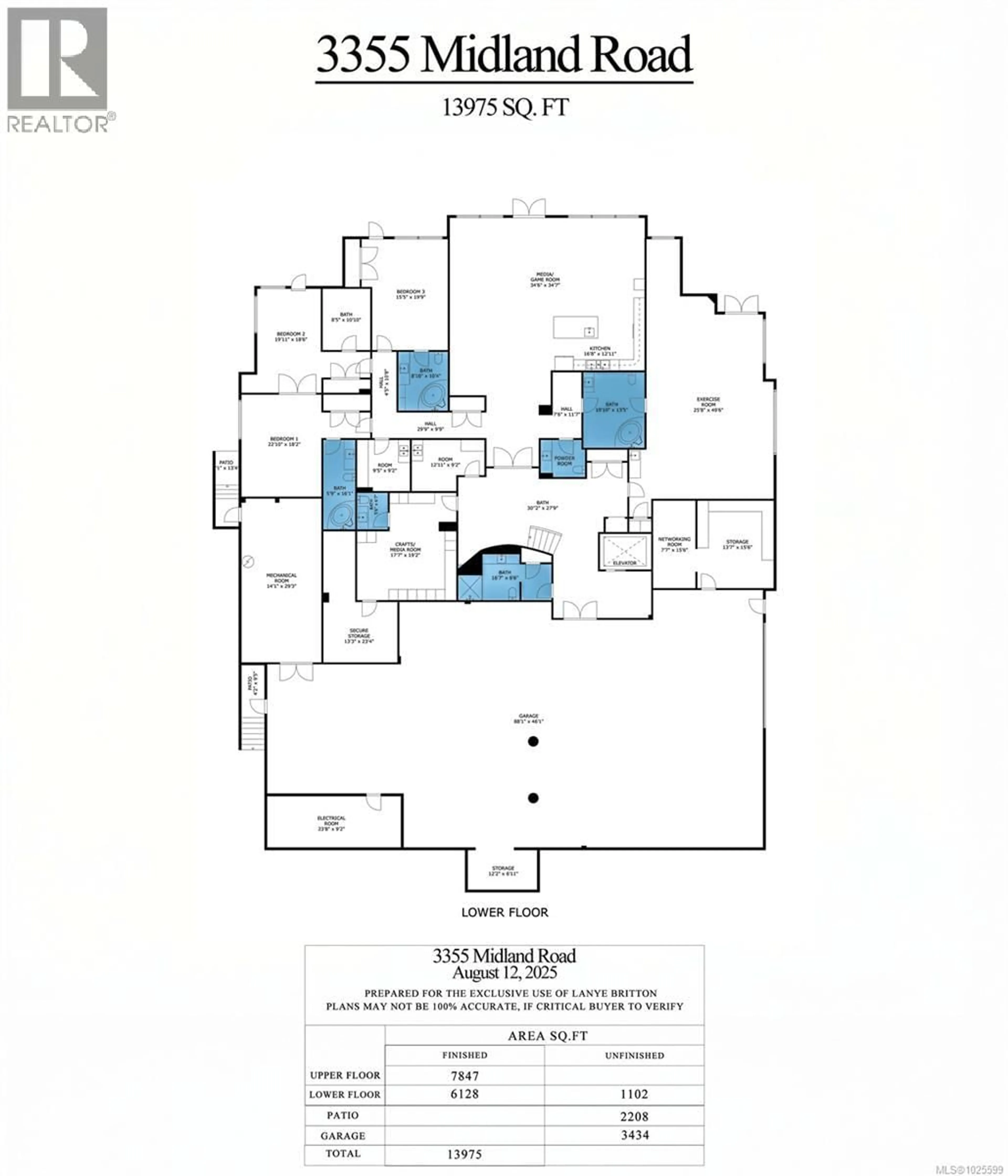Floor plan for 3355 MIDLAND ROAD, Oak Bay British Columbia V8R6G7