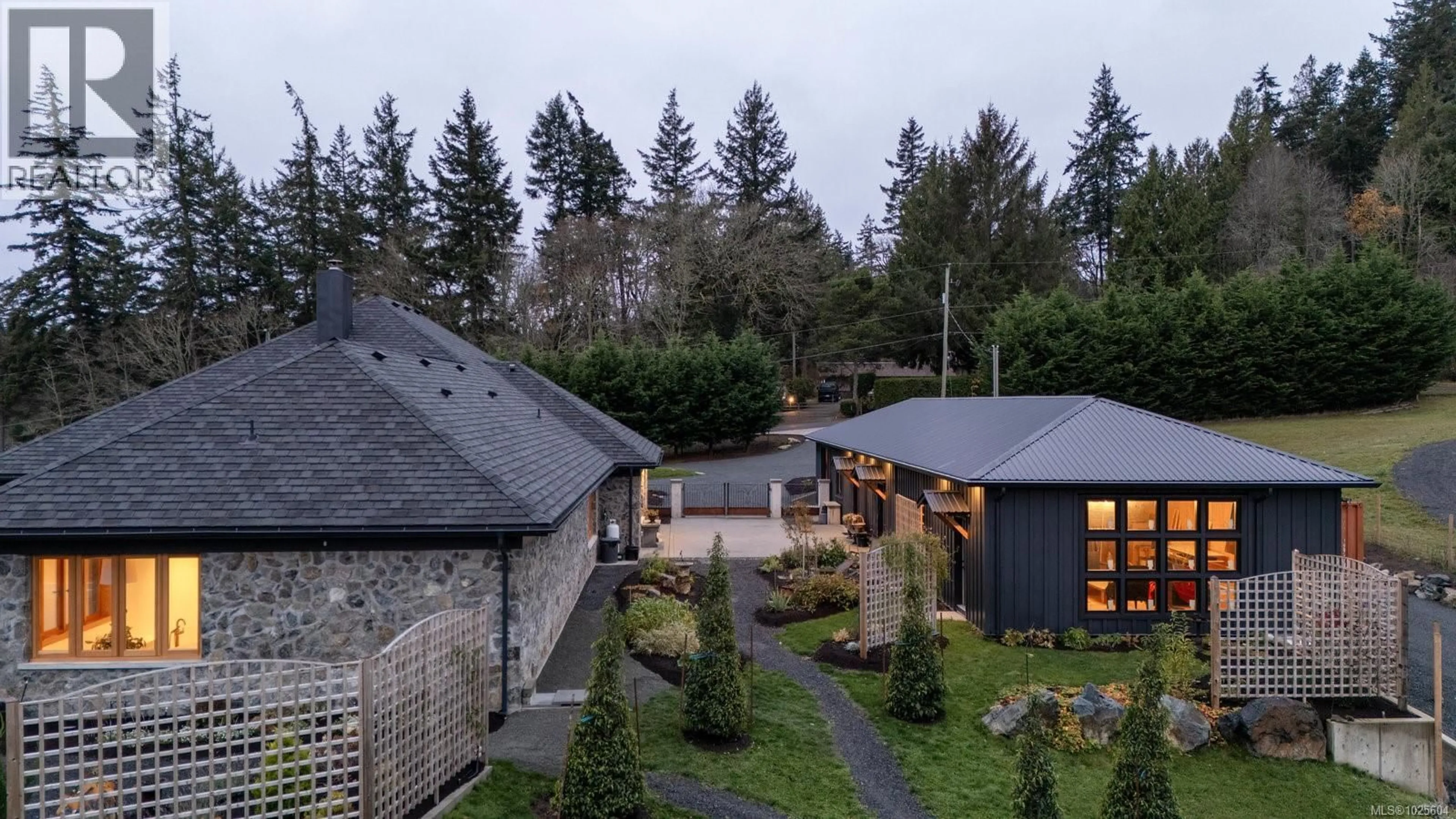 A pic from outside/outdoor area/front of a property/back of a property/a pic from drone, street for 735 ARDEN ROAD, Metchosin British Columbia V9C4G2