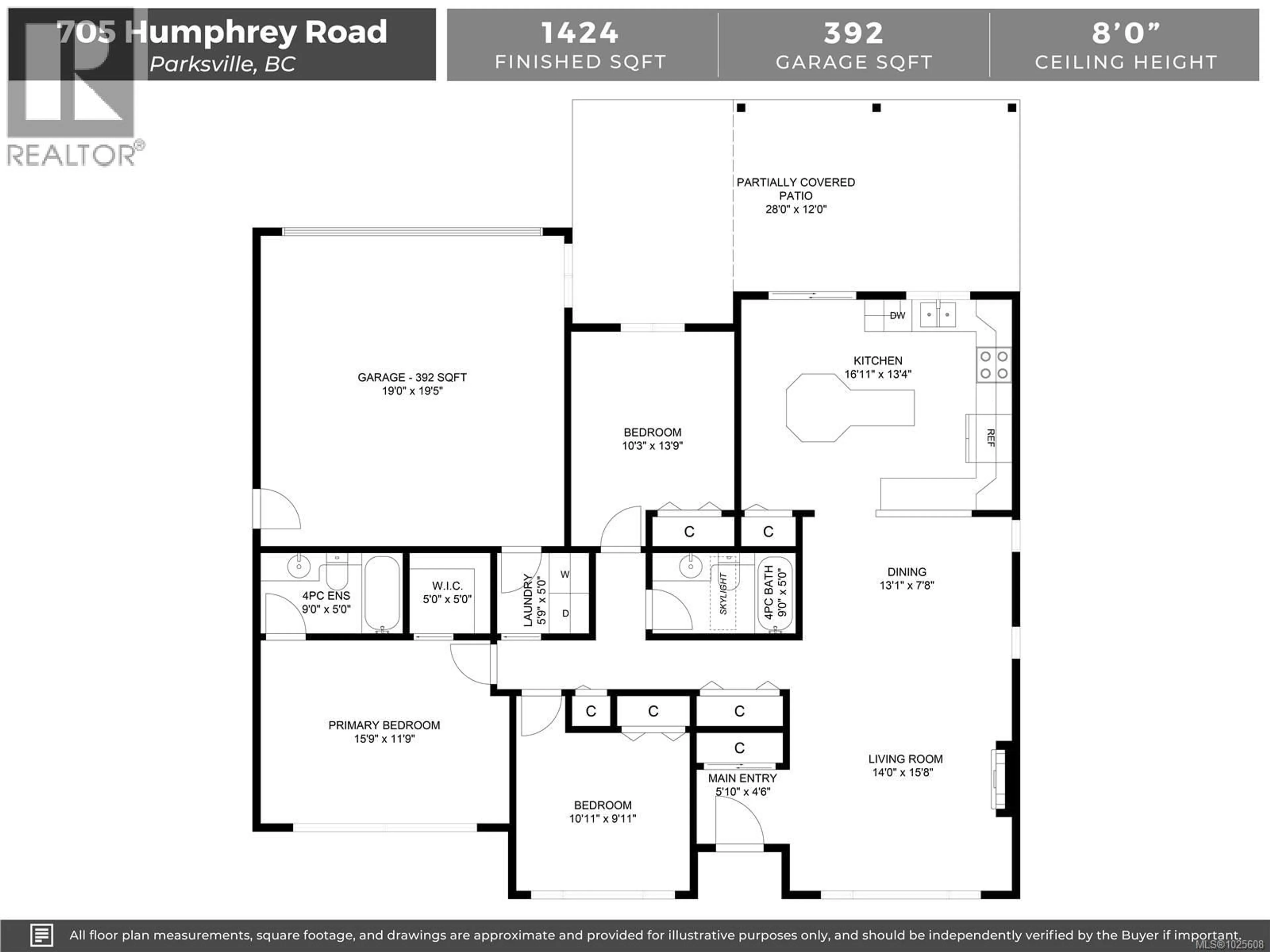 Floor plan for 705 HUMPHREY ROAD, Parksville British Columbia V9P2V8