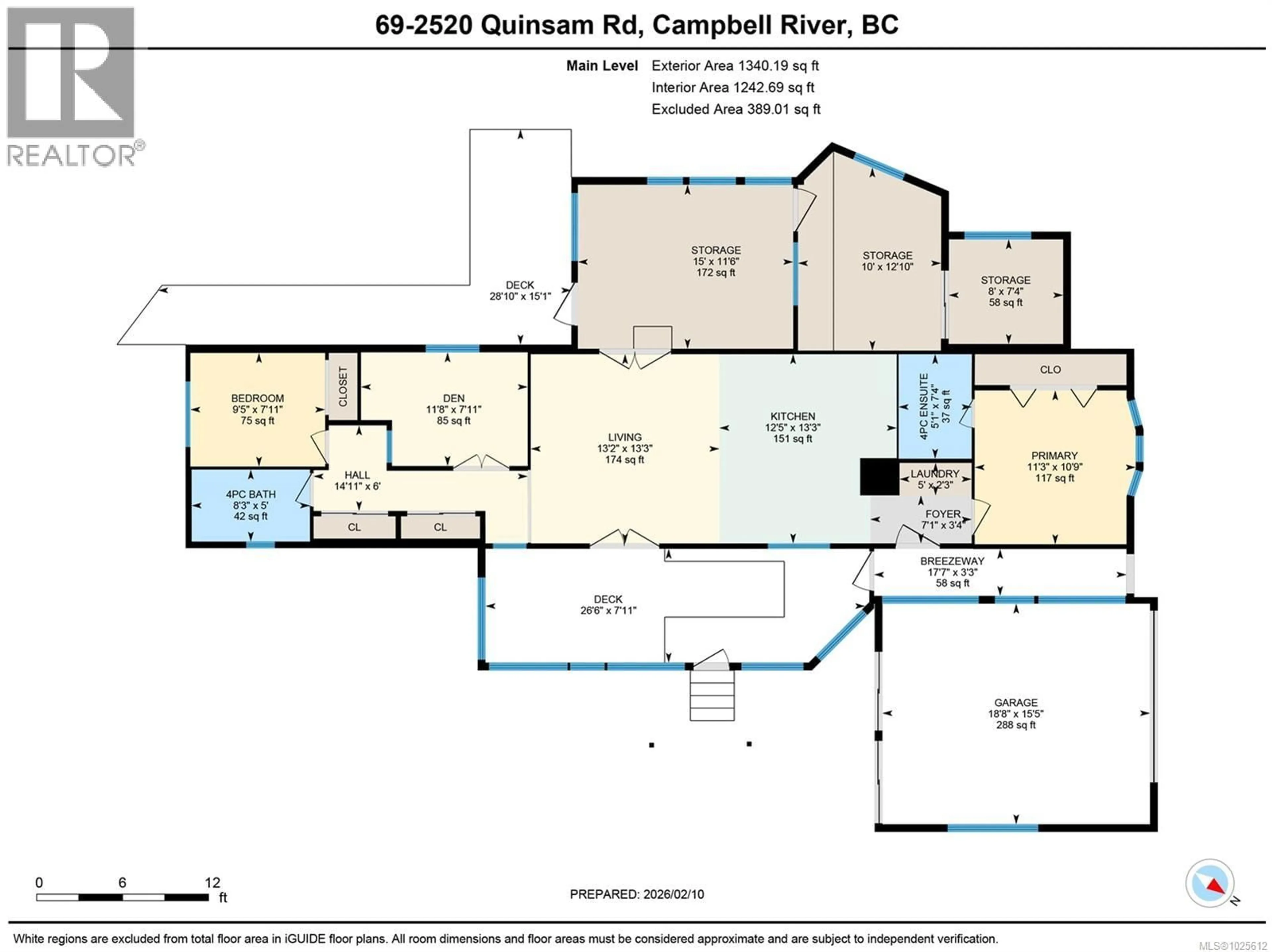 Floor plan for 69 - 2520 QUINSAM ROAD, Campbell River British Columbia V9W4N4