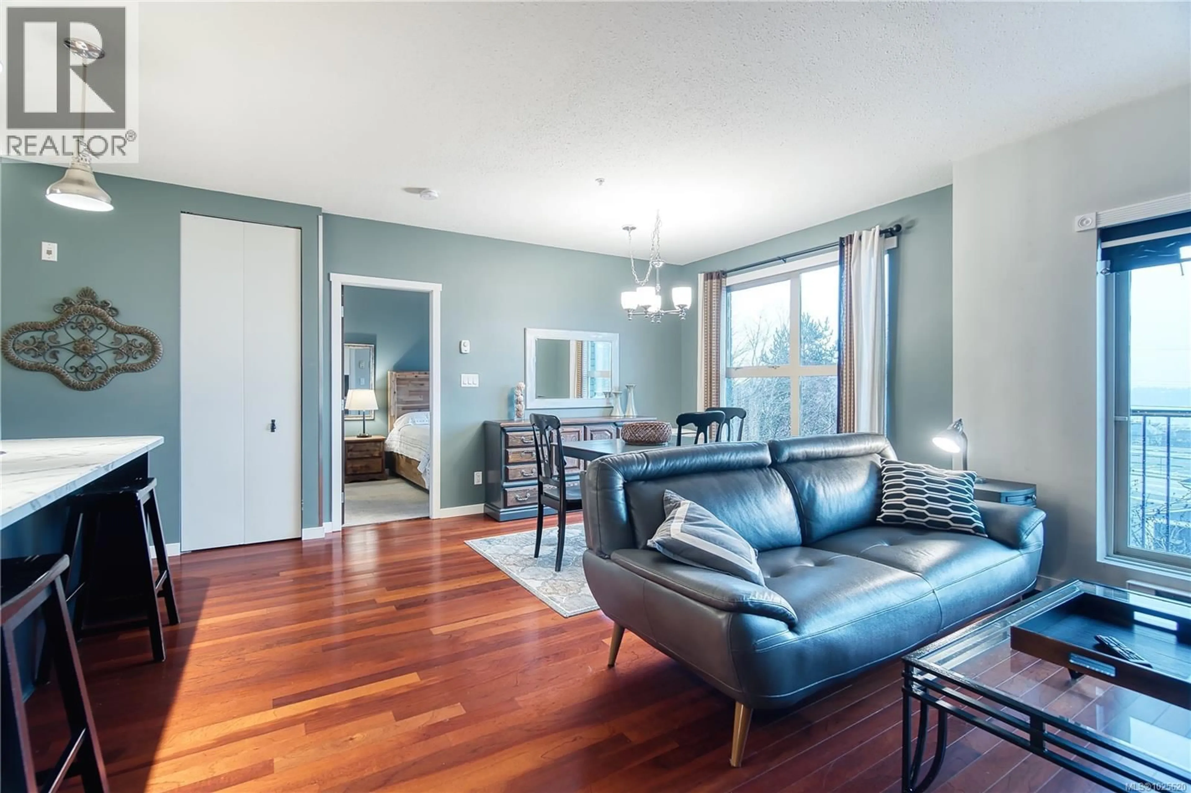 Living room with furniture, wood/laminate floor for 302 - 555 FRANKLYN STREET, Nanaimo British Columbia V9R2X9
