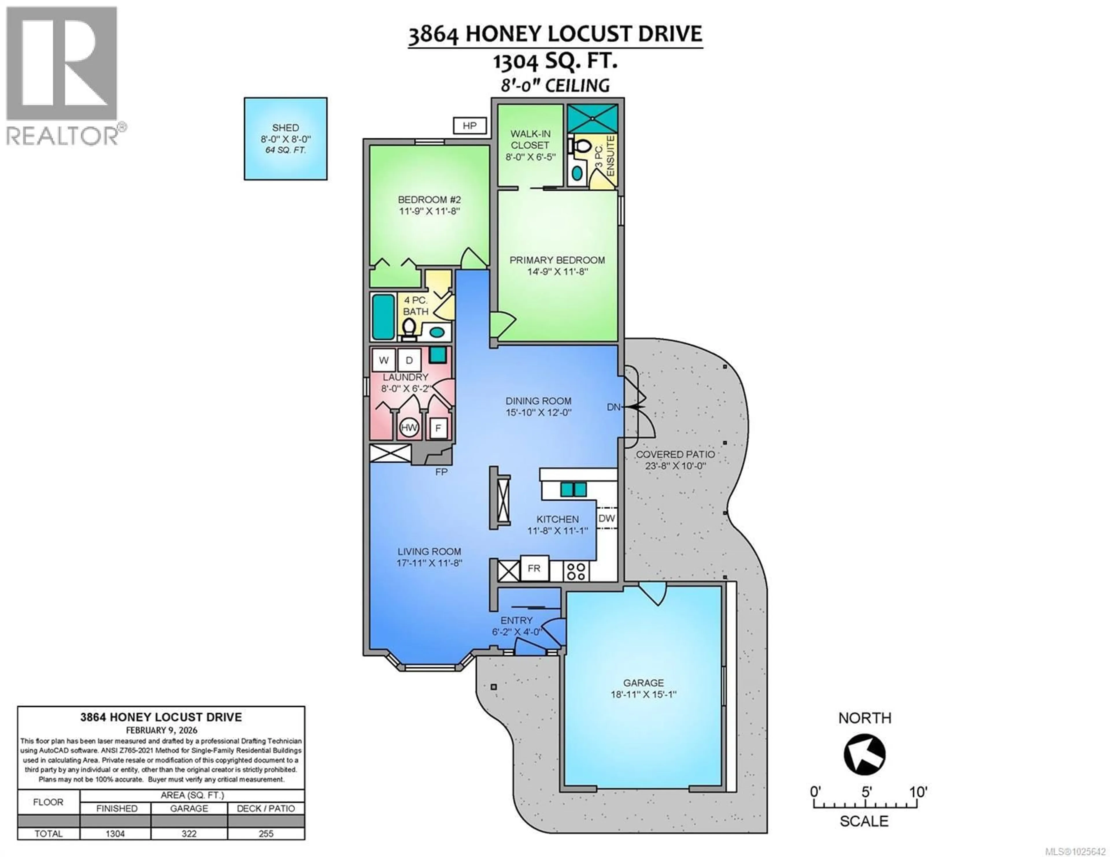Floor plan for 3864 HONEY LOCUST DRIVE, Nanaimo British Columbia V9T6B9