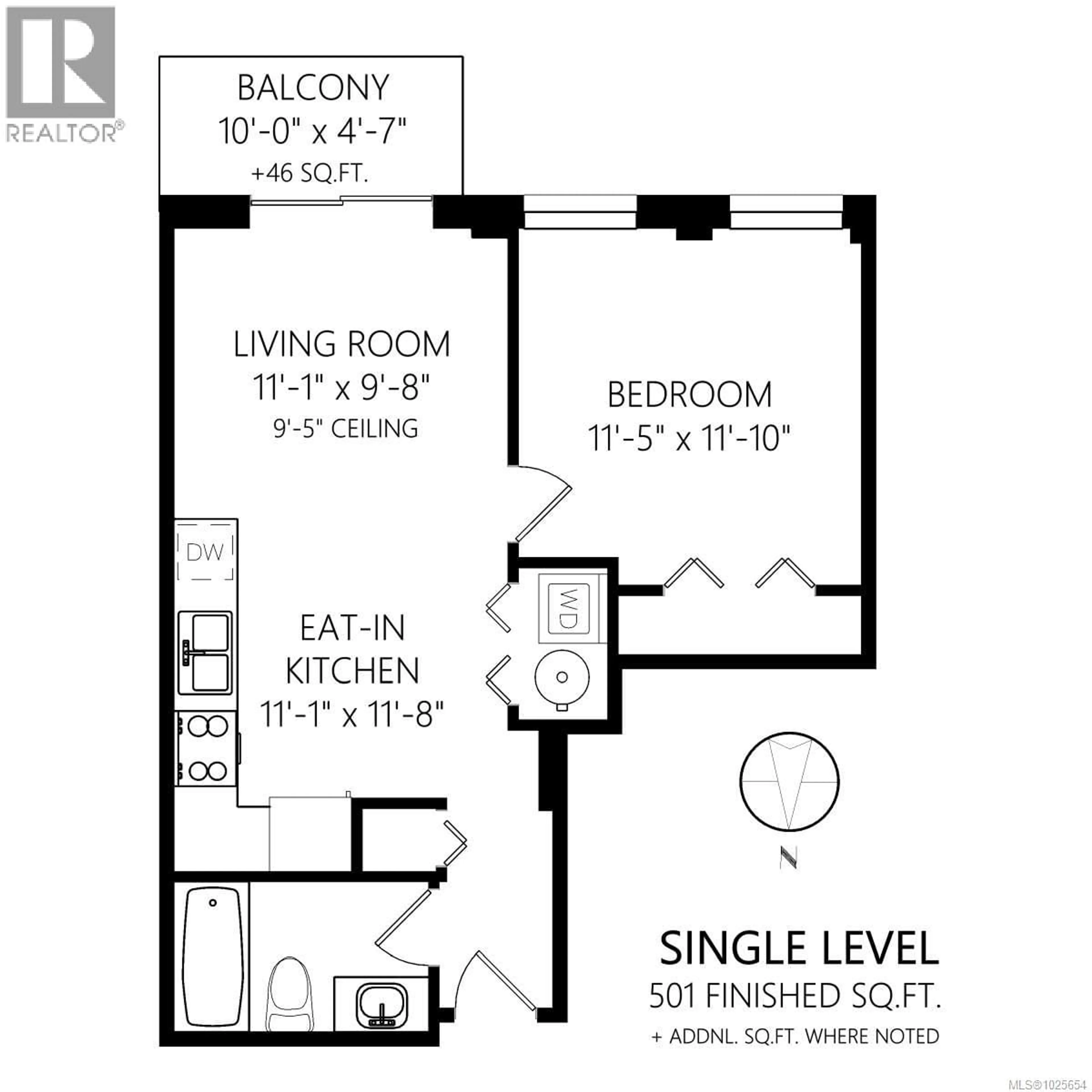 Floor plan for 210 - 595 PANDORA AVENUE, Victoria British Columbia V8W1N5