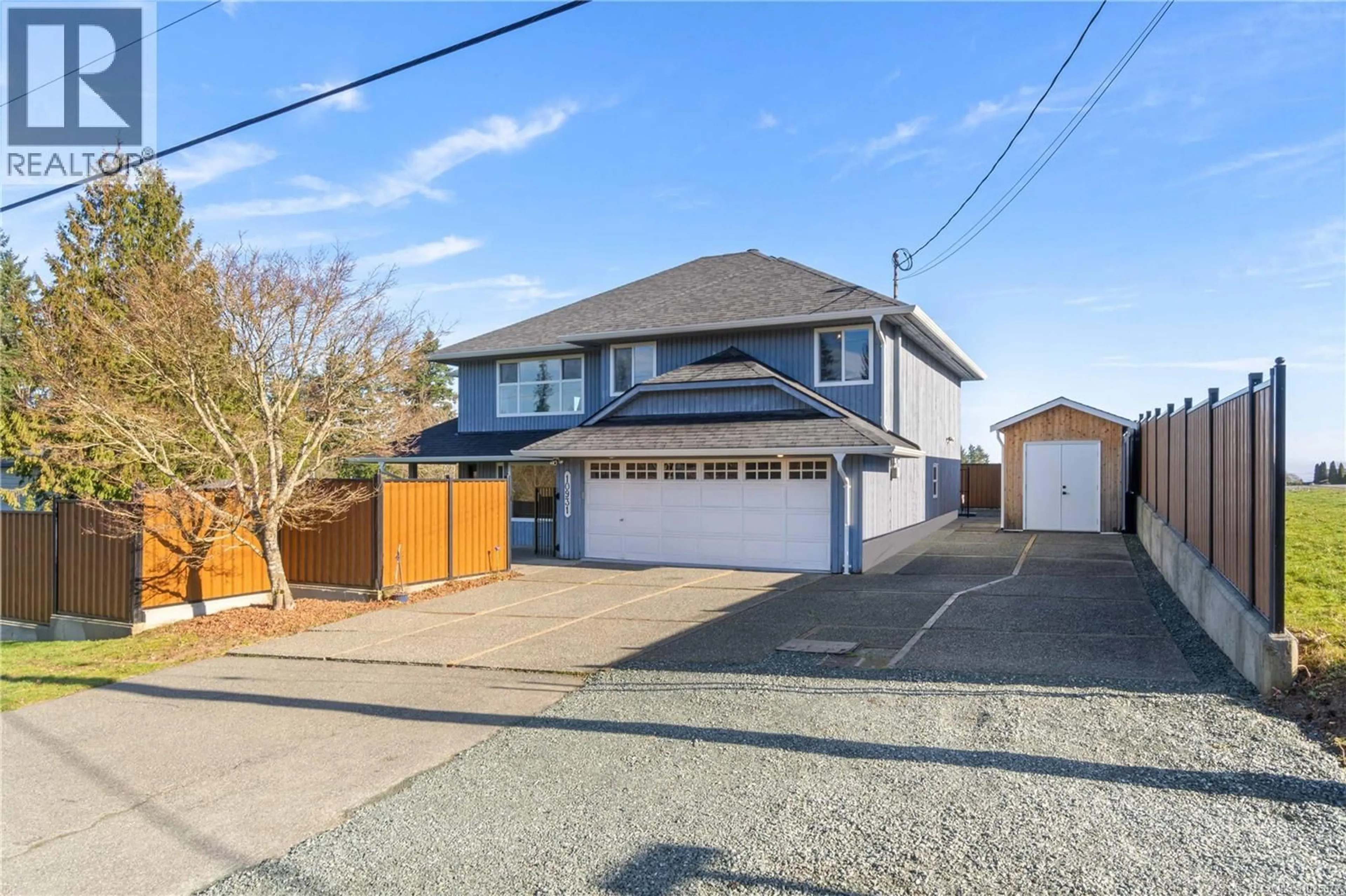 A pic from outside/outdoor area/front of a property/back of a property/a pic from drone, street for 10931 LYTTON ROAD, Saltair British Columbia V9G1Z6