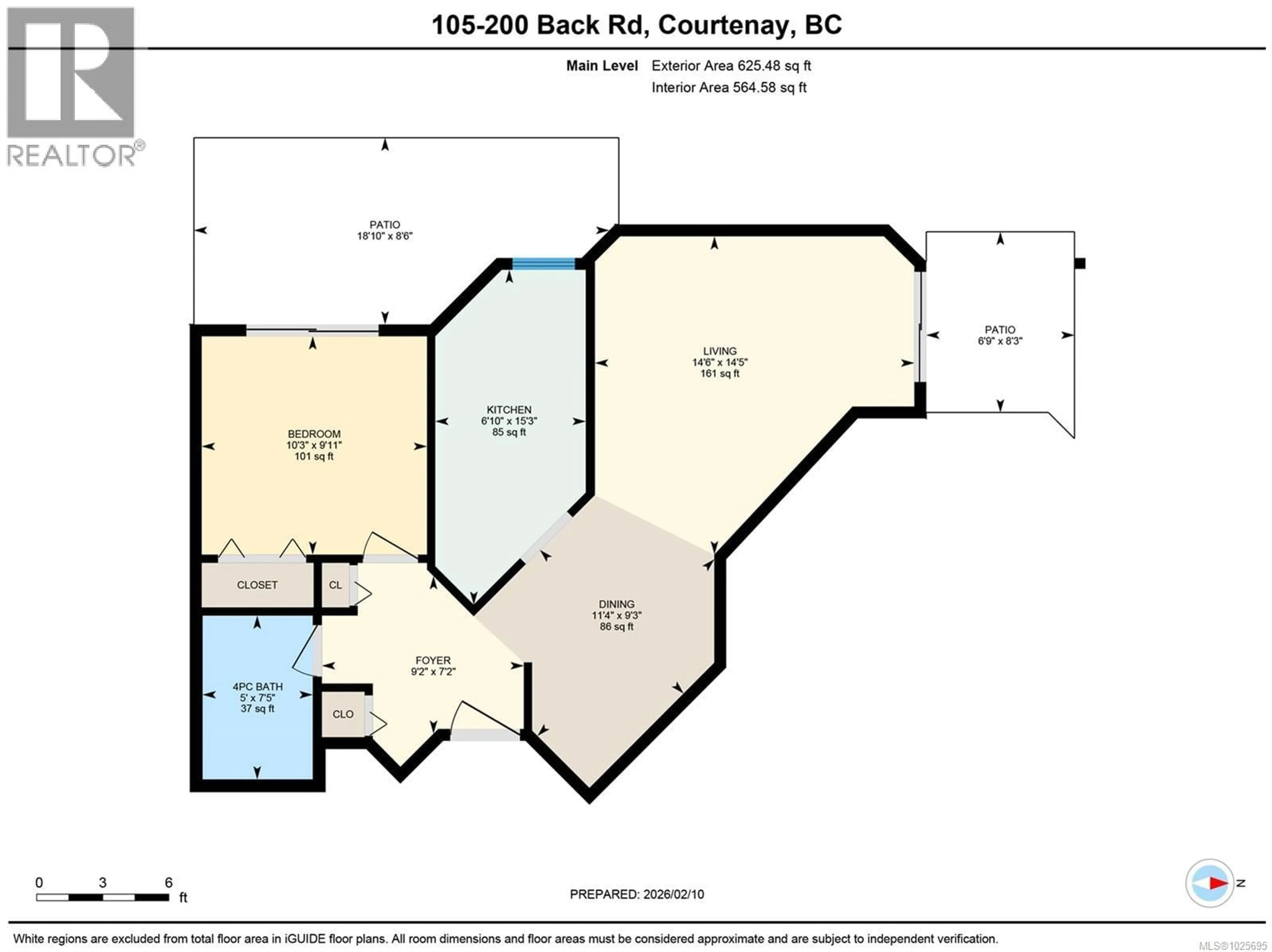 Floor plan for 105 - 200 BACK ROAD, Courtenay British Columbia V9N3W6