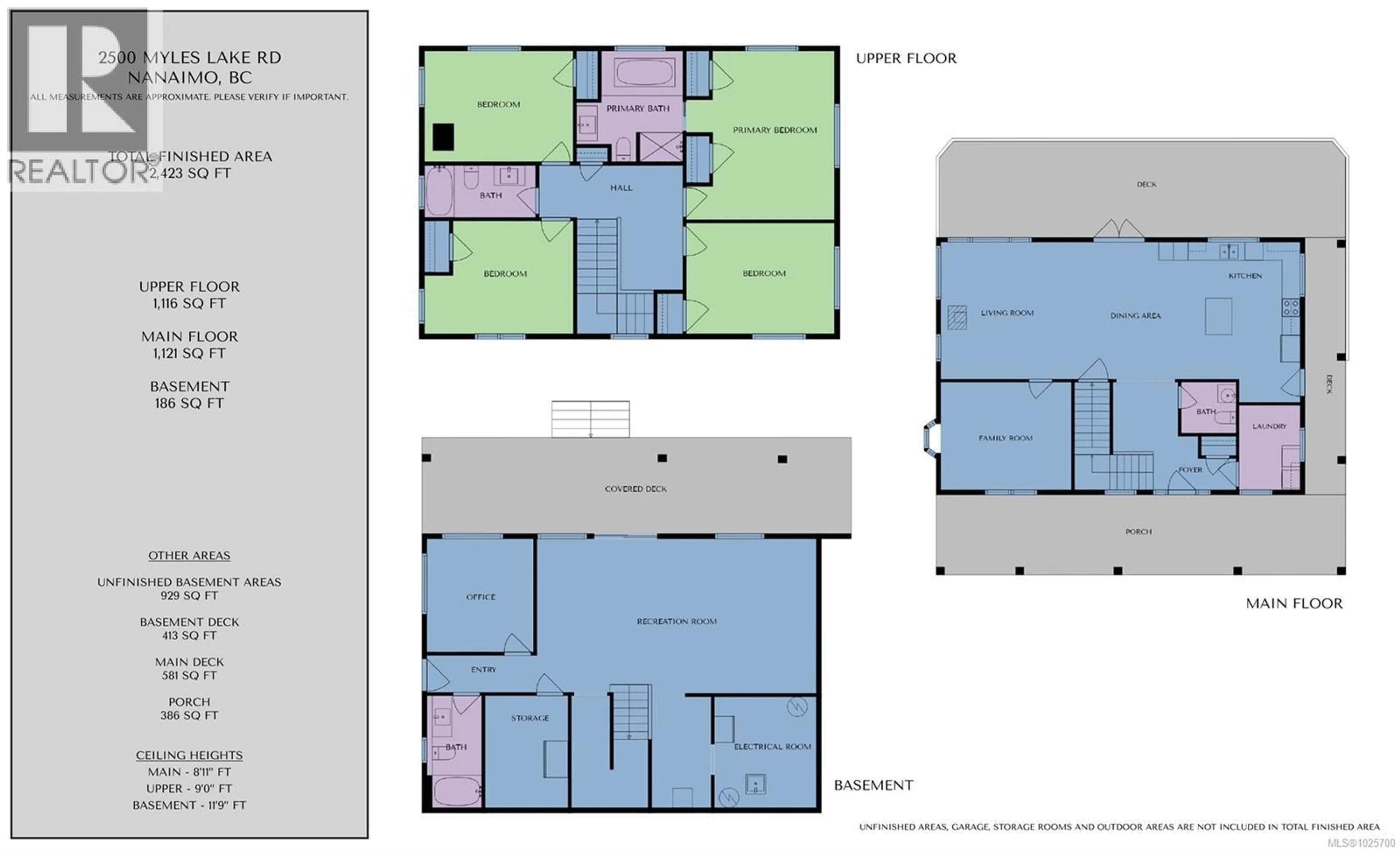 Floor plan for 2500 MYLES LAKE ROAD, Nanaimo British Columbia V9X1E7