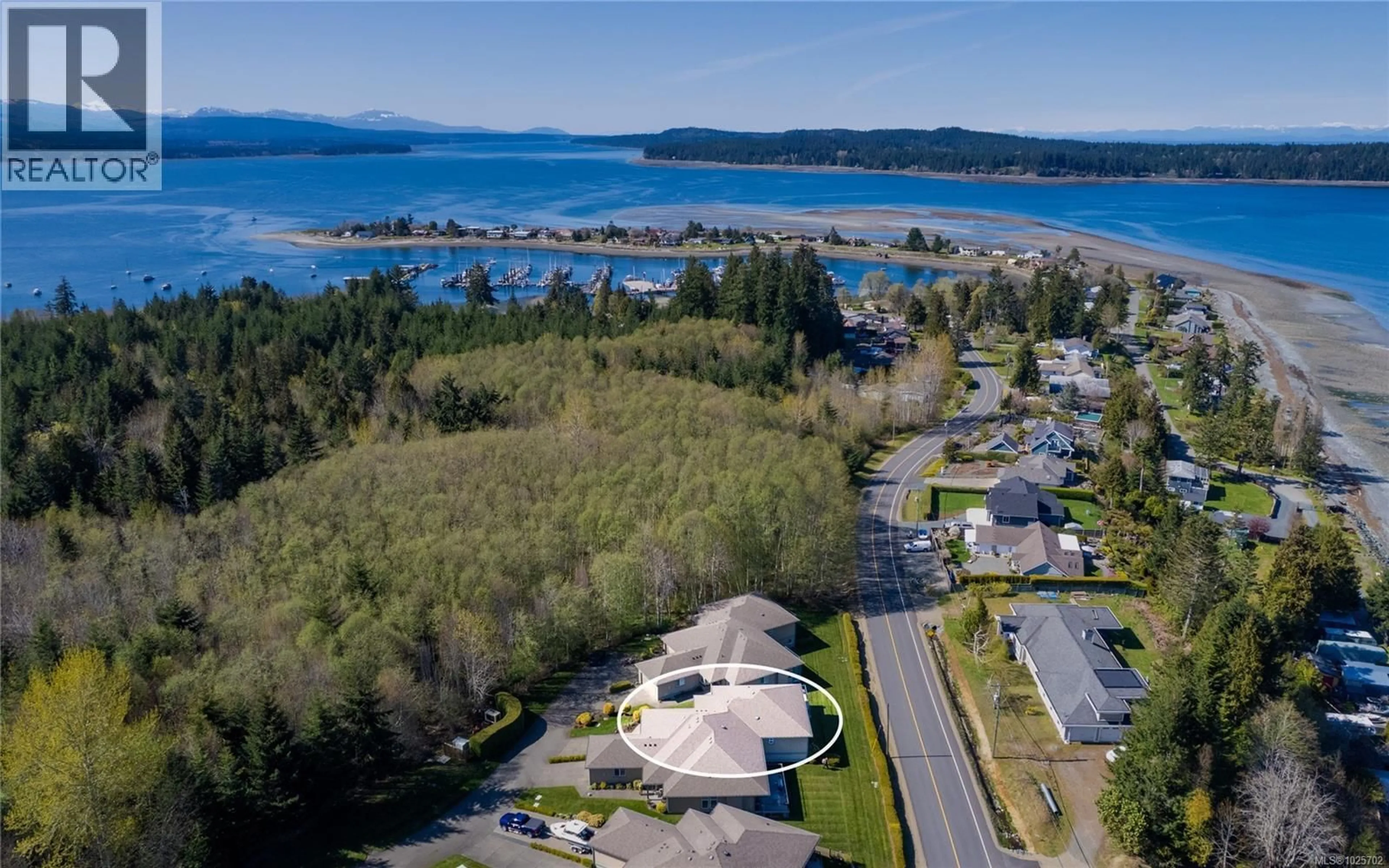 A pic from outside/outdoor area/front of a property/back of a property/a pic from drone, water/lake/river/ocean view for 8 - 5300 GAINSBERG ROAD, Bowser British Columbia V0R1G0
