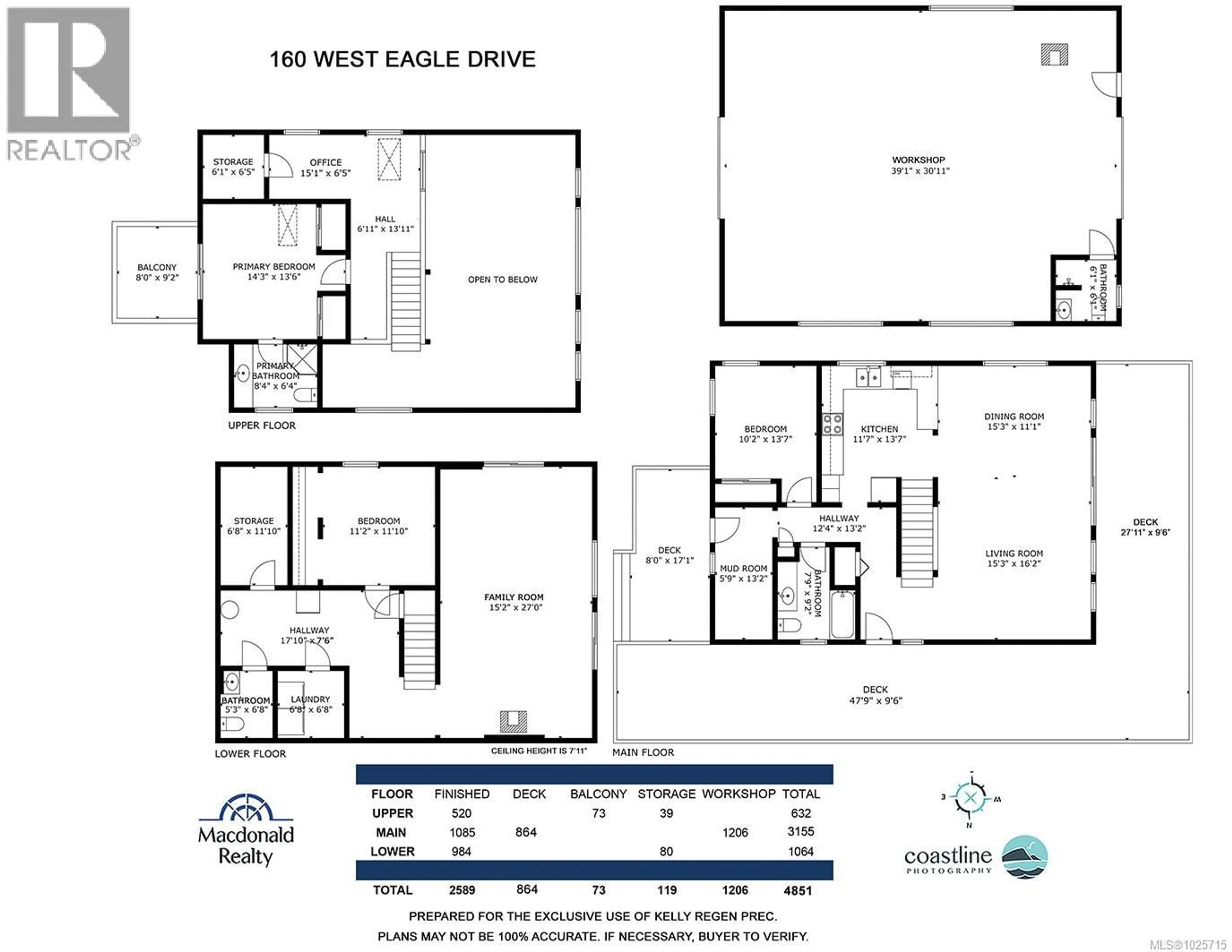 Floor plan for 160 WEST EAGLE DRIVE, Salt Spring British Columbia V8K1E4
