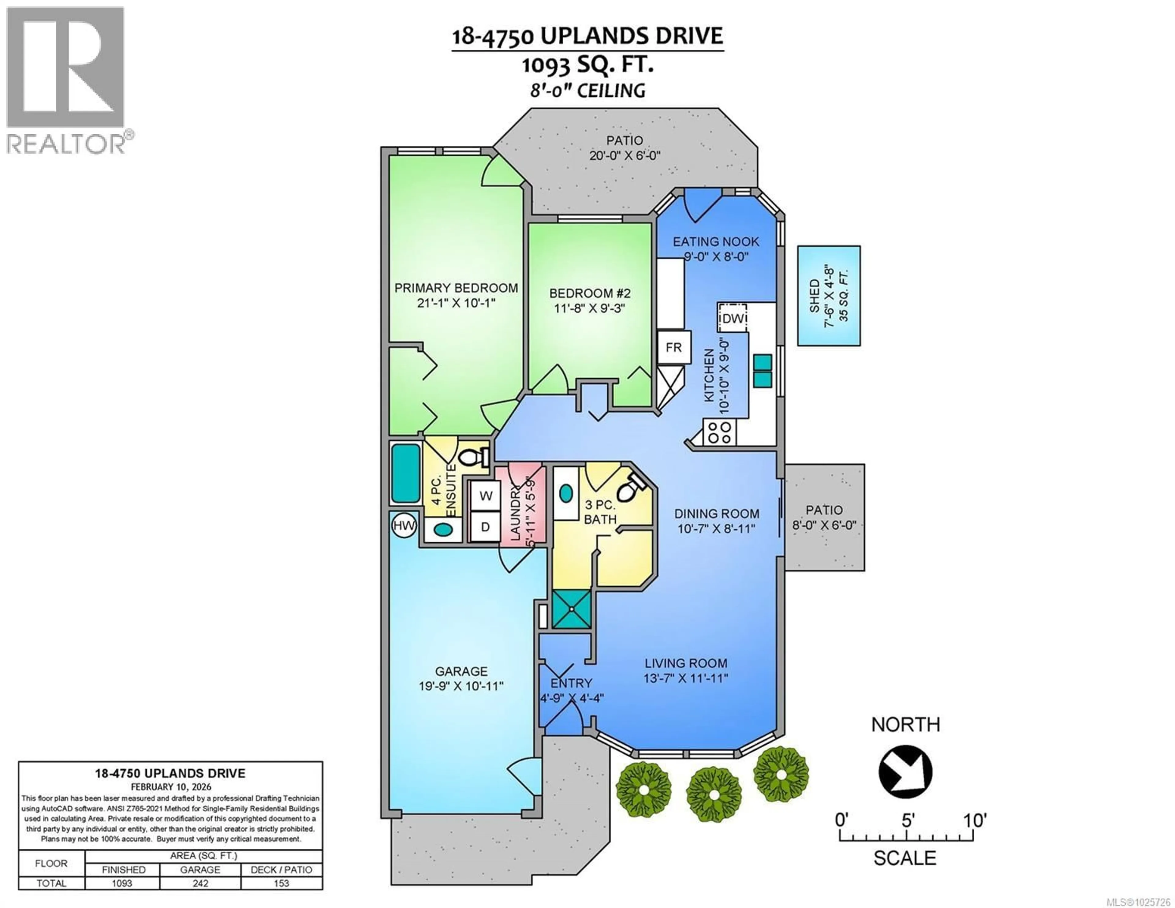 Floor plan for 18 - 4750 UPLANDS DRIVE, Nanaimo British Columbia V9T5V1