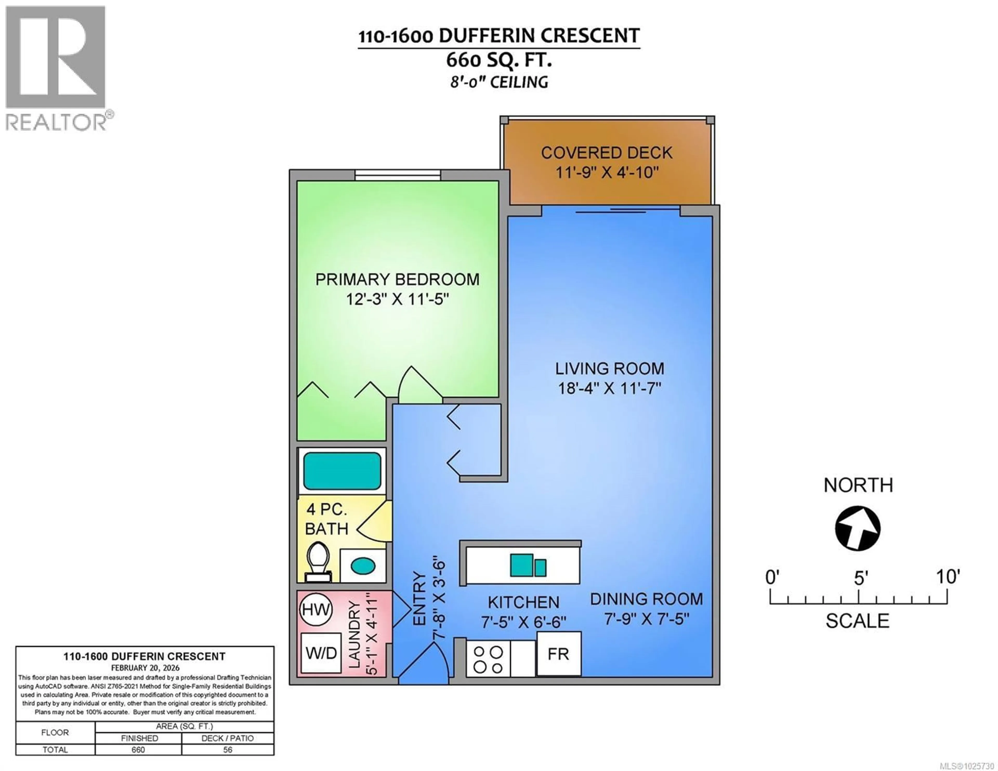 Floor plan for 110 - 1600 DUFFERIN CRESCENT, Nanaimo British Columbia V9S5N2