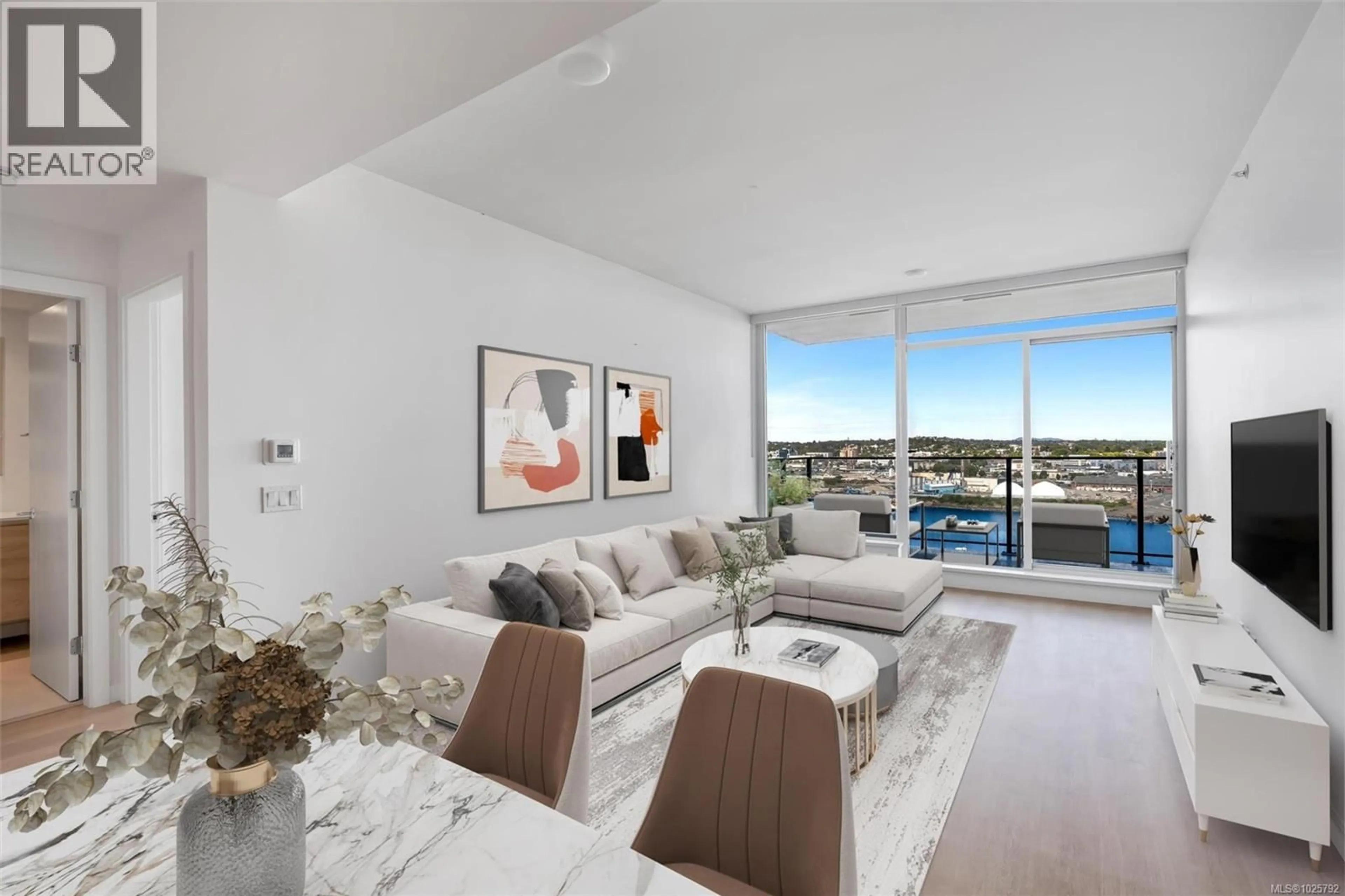 Living room with furniture, unknown for 1208 - 363 TYEE ROAD, Victoria British Columbia V9A0B5