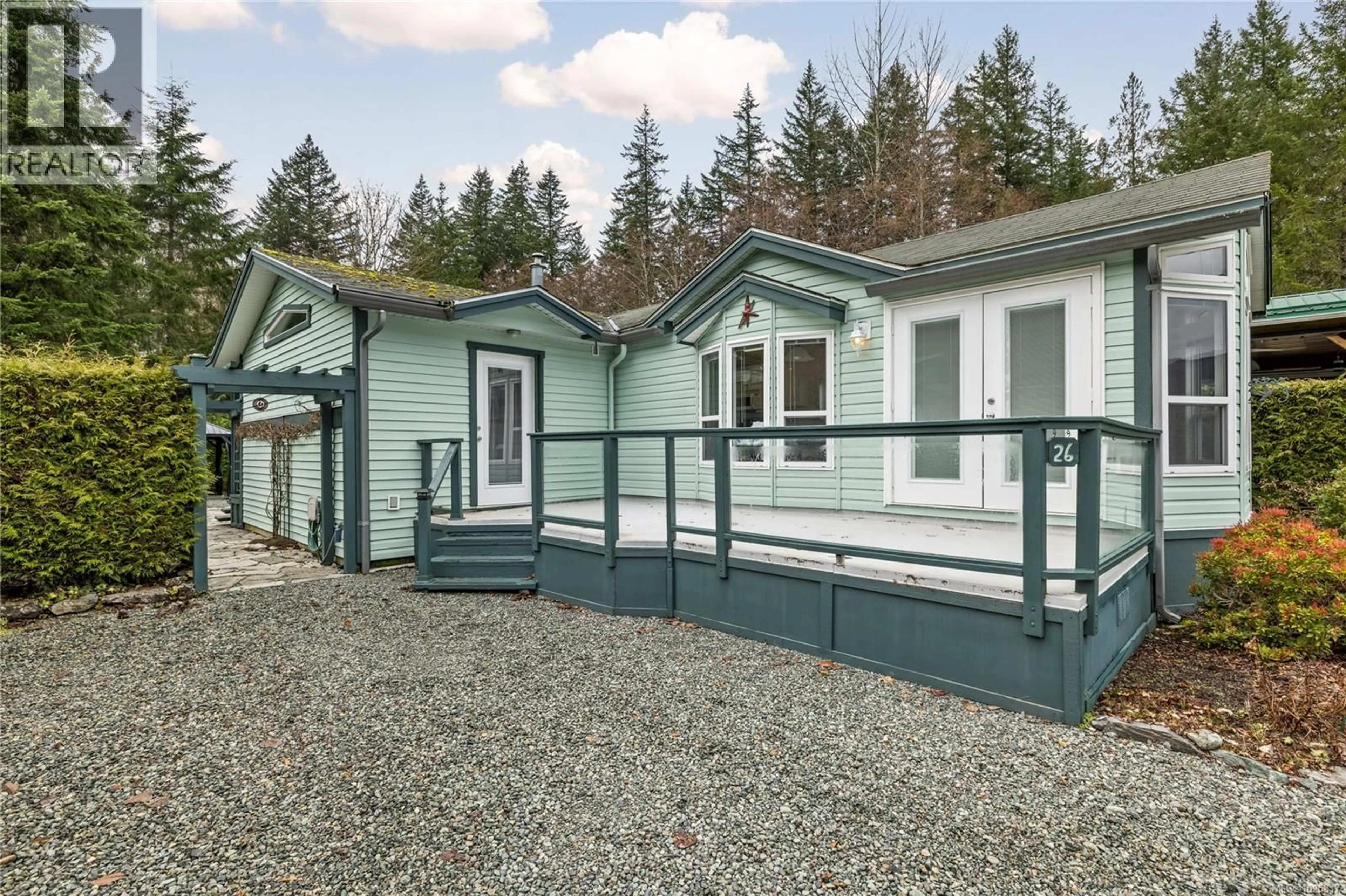 Home with vinyl exterior material, street for 26 - 8631 SOUTH SHORE ROAD, Lake Cowichan British Columbia V0R2G0