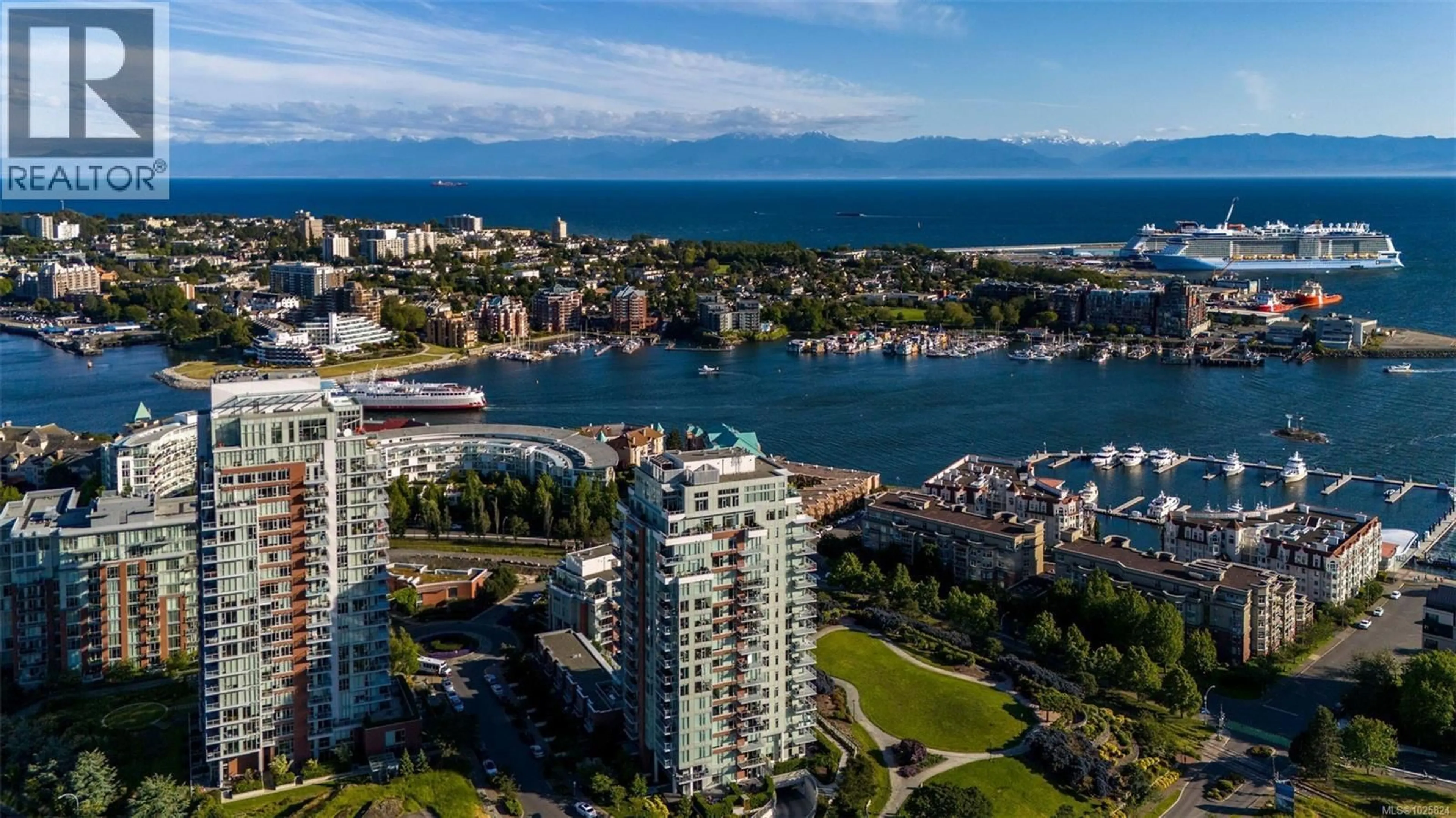 A pic from outside/outdoor area/front of a property/back of a property/a pic from drone, water/lake/river/ocean view for 705 - 60 SAGHALIE ROAD, Victoria British Columbia V9A0H1