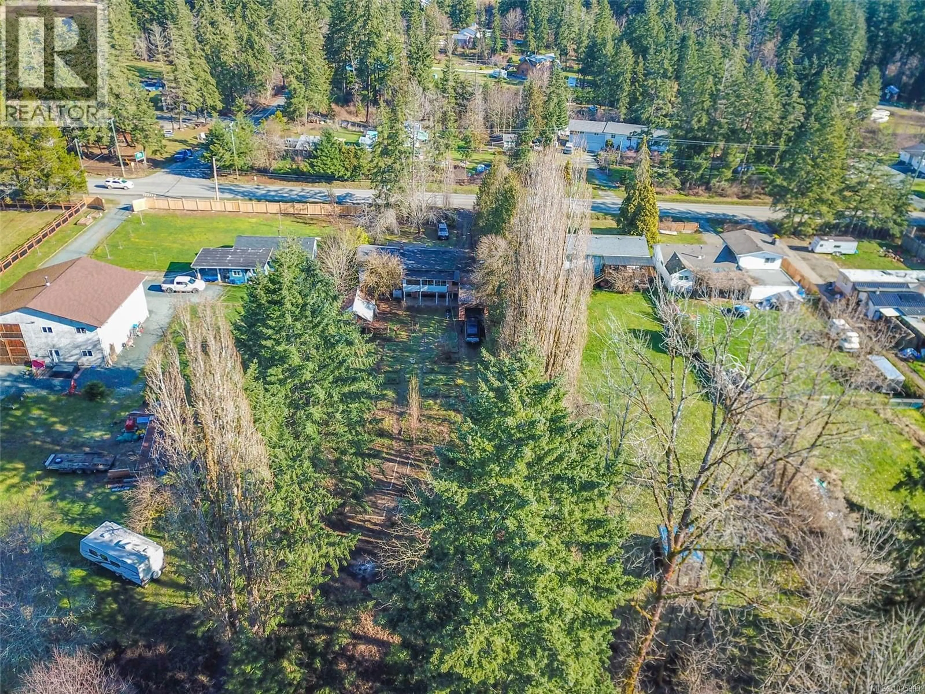 A pic from outside/outdoor area/front of a property/back of a property/a pic from drone, forest/trees view for 6714 BEAVER CREEK ROAD, Port Alberni British Columbia V9Y8M2