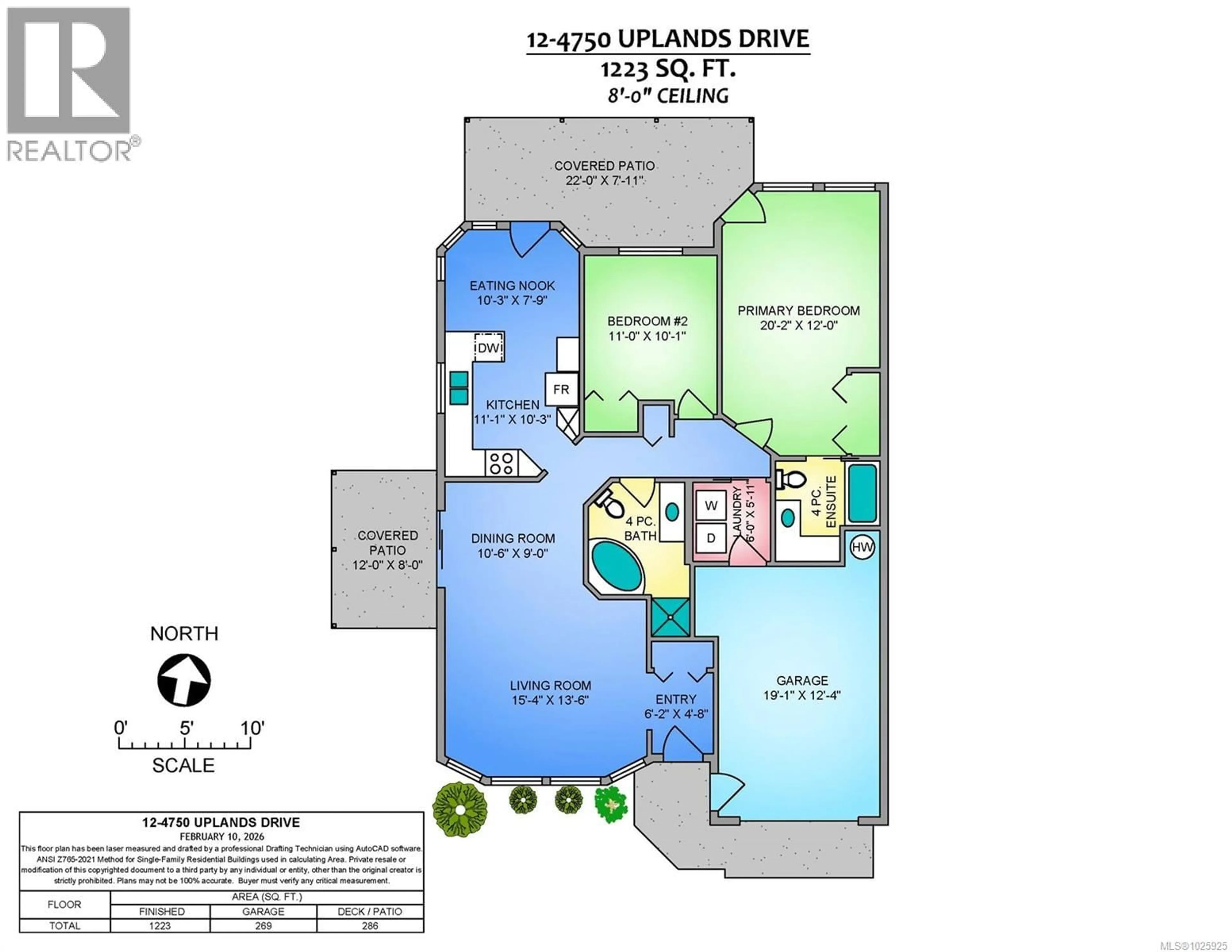 Floor plan for 12 - 4750 UPLANDS DRIVE, Nanaimo British Columbia V9T5V1