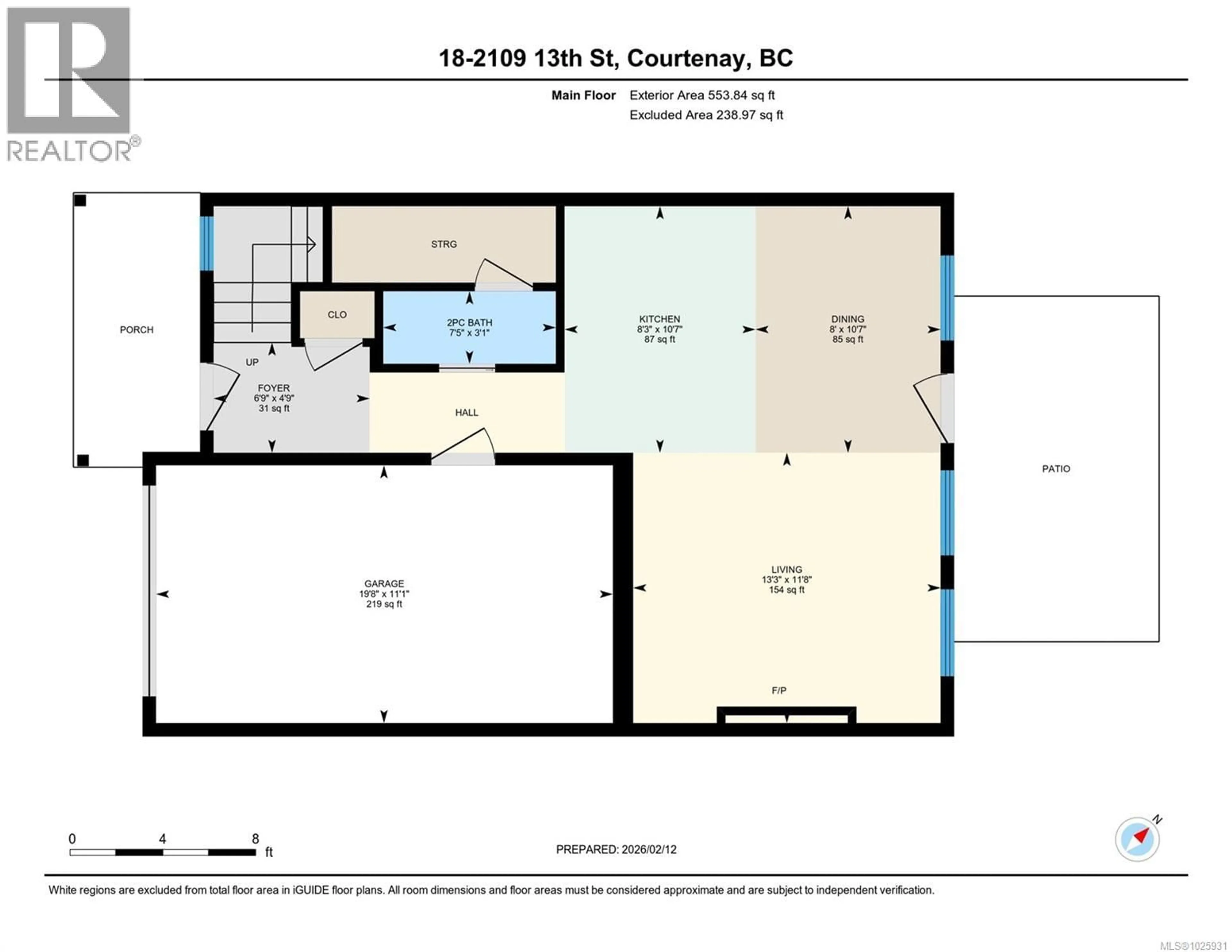 Floor plan for 18 - 2109 13TH STREET, Courtenay British Columbia V9N0B1