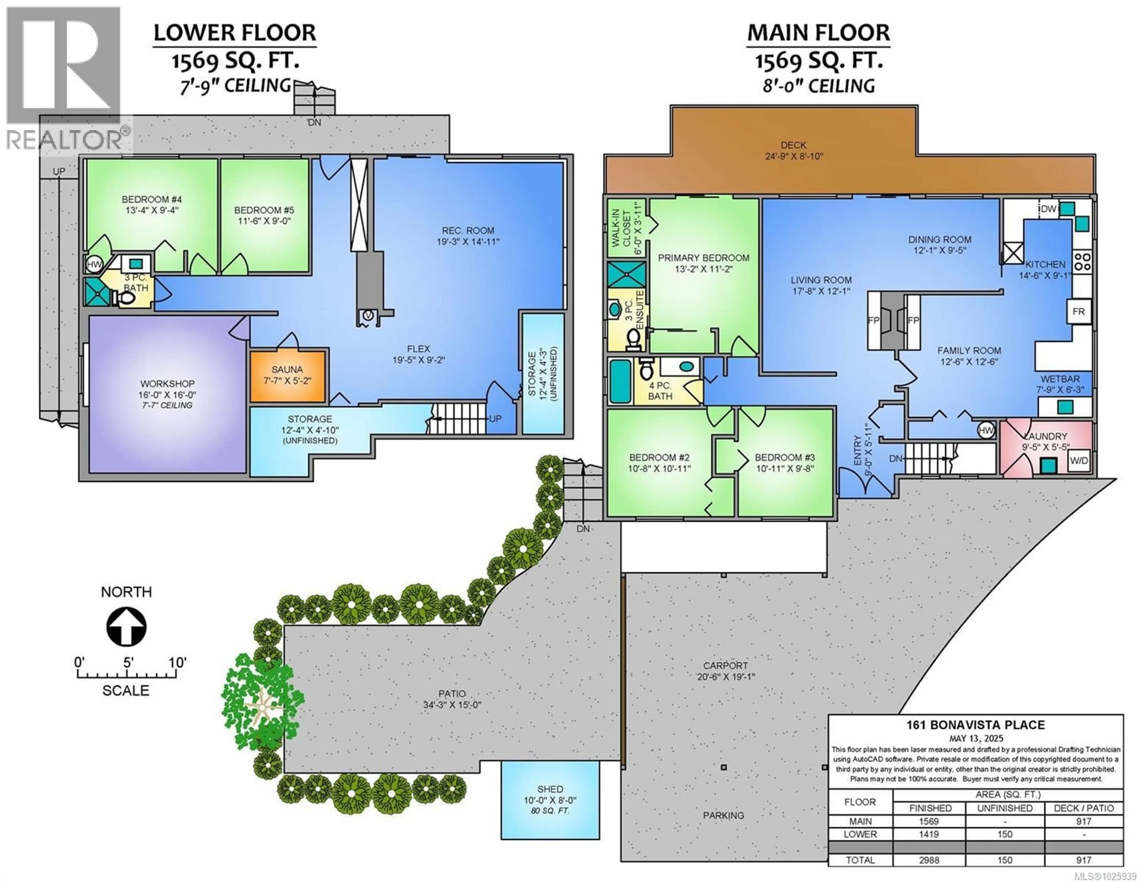 Floor plan for 161 BONAVISTA PLACE, Nanaimo British Columbia V9T5N4