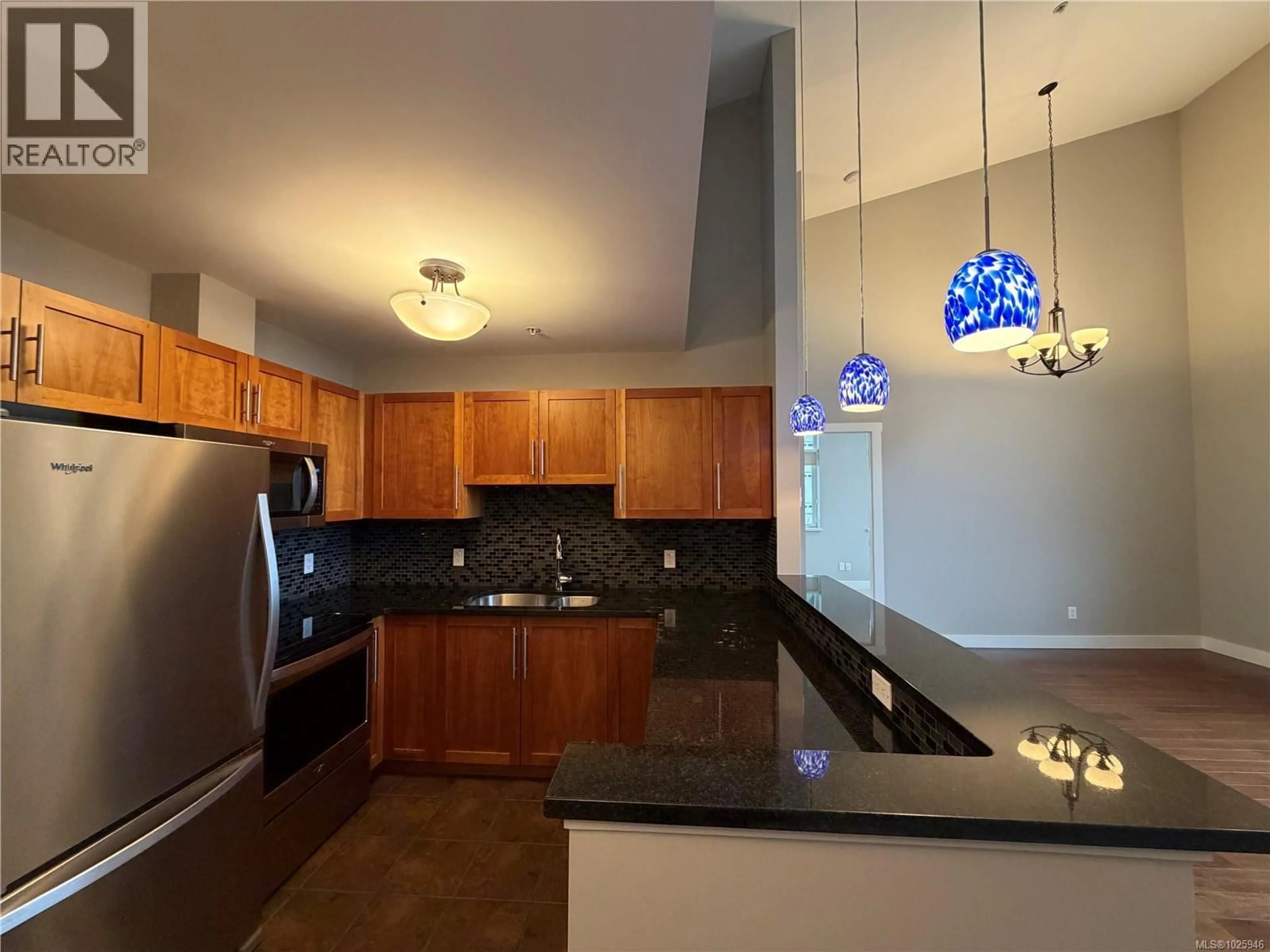 Open concept kitchen, ceramic/tile floor for 201 - 1629 TOWNSITE ROAD, Nanaimo British Columbia V9S1N3