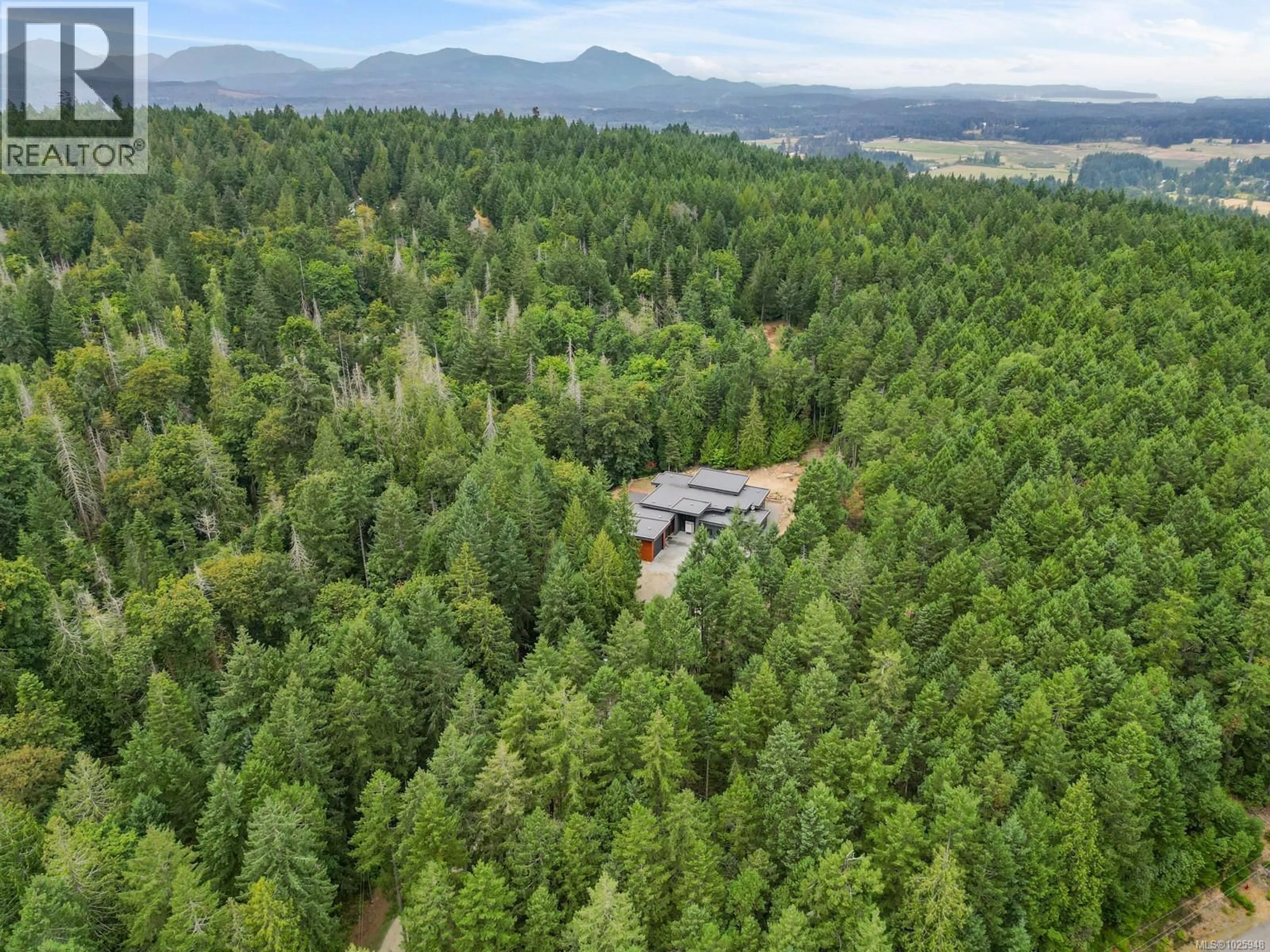 A pic from outside/outdoor area/front of a property/back of a property/a pic from drone, forest/trees view for 4811 HENRY ROETHEL ROAD, Ladysmith British Columbia V9G1G9