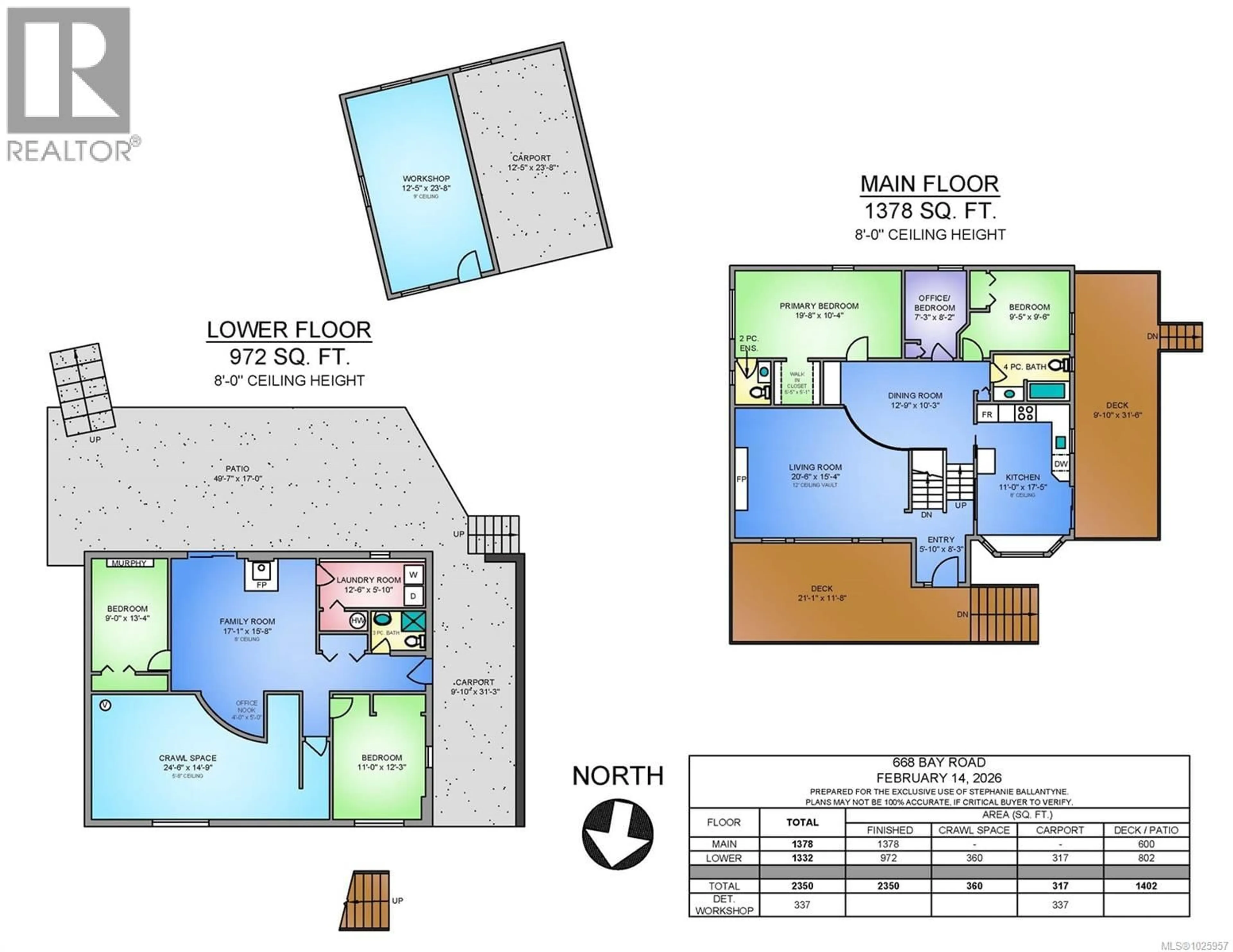 Floor plan for 668 BAY ROAD, Mill Bay British Columbia V0R2P0