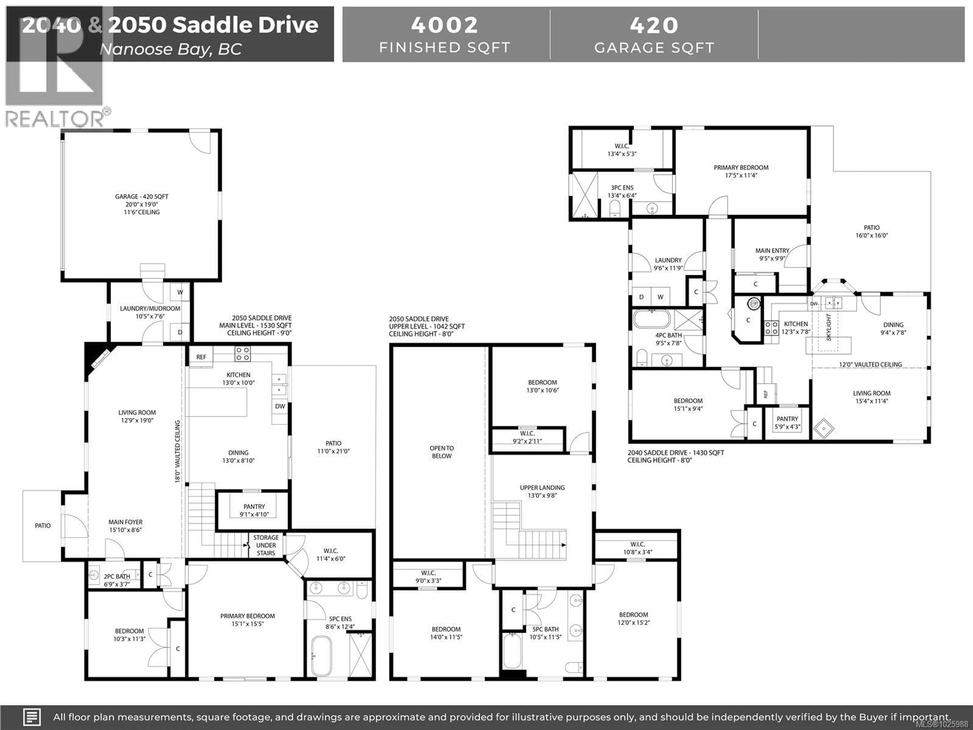 Floor plan for 2040 SADDLE DRIVE, Nanoose Bay British Columbia V9P9C2