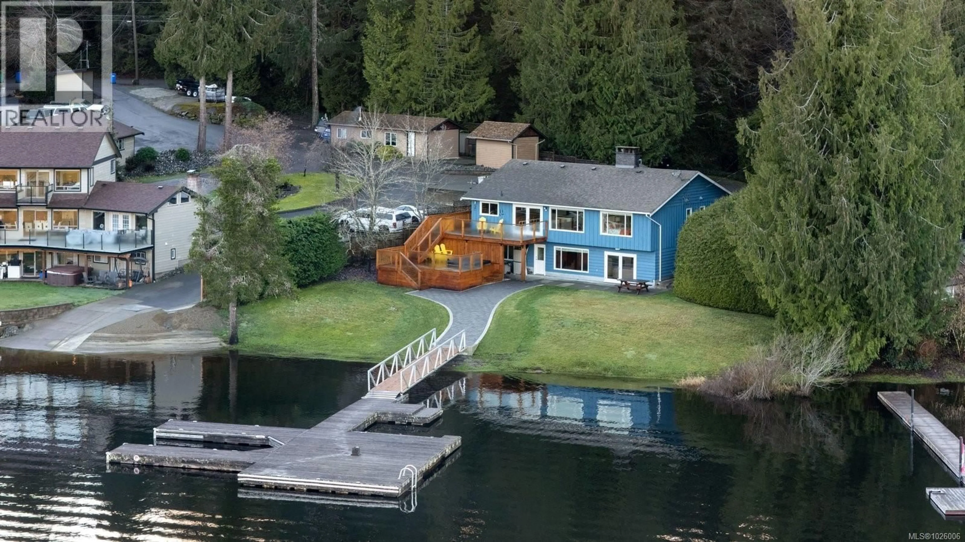 A pic from outside/outdoor area/front of a property/back of a property/a pic from drone, water/lake/river/ocean view for 1655 WEST SHAWNIGAN LAKE ROAD, Shawnigan Lake British Columbia V0R2W3