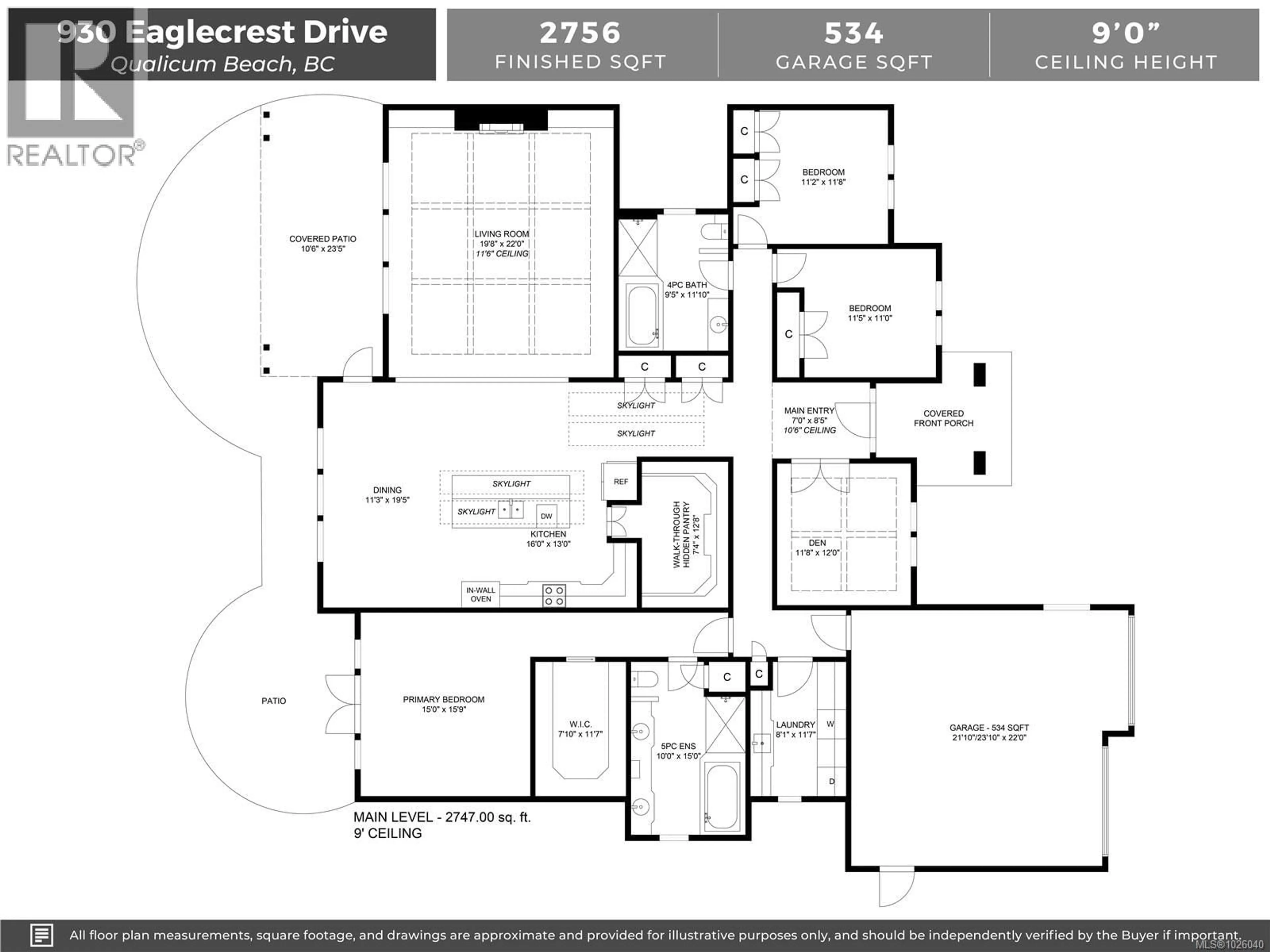 Floor plan for 930 EAGLECREST DRIVE, Qualicum Beach British Columbia V9K2T3